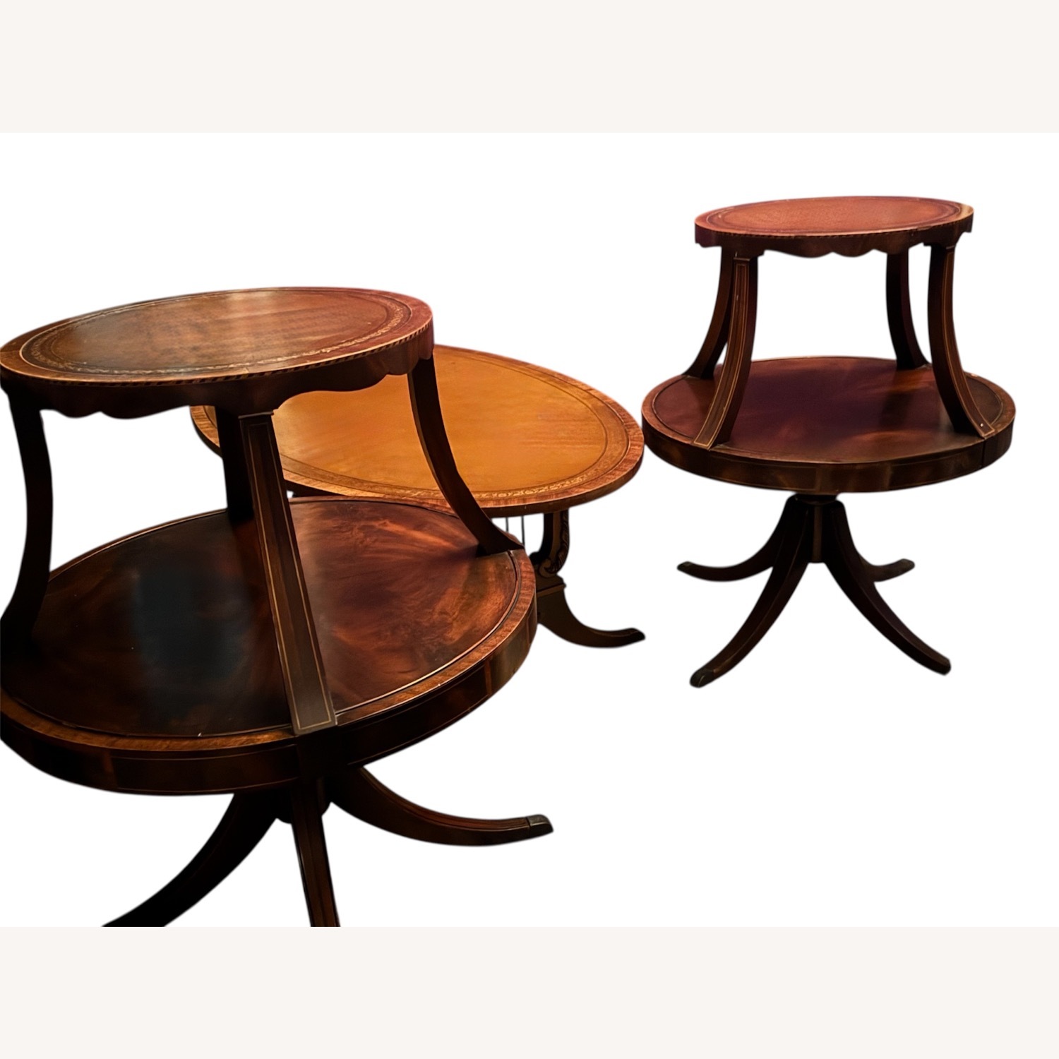 Vintage Regency Revival Tooled Leather Tops 1947 - image-6