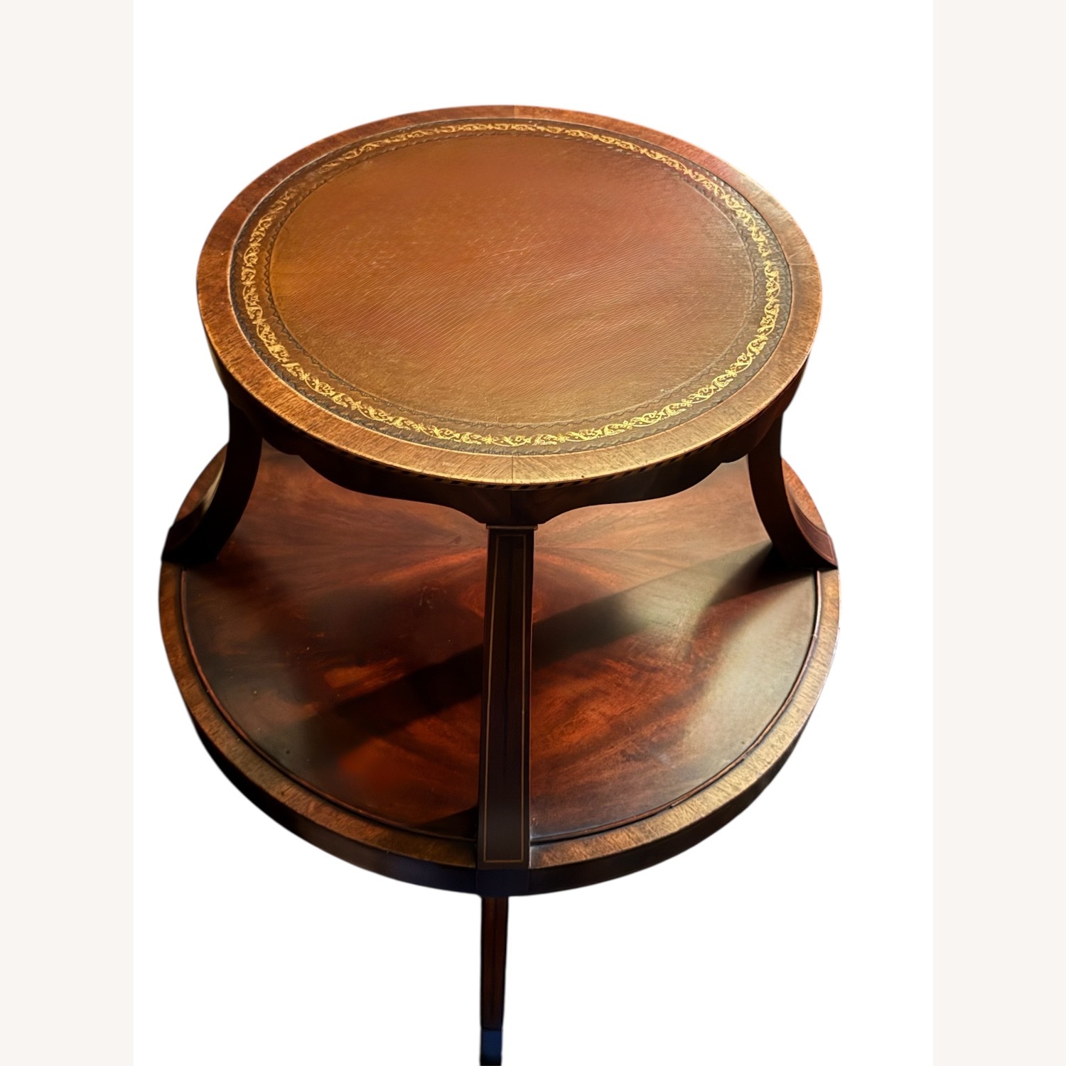 Vintage Regency Revival Tooled Leather Tops 1947 - image-7