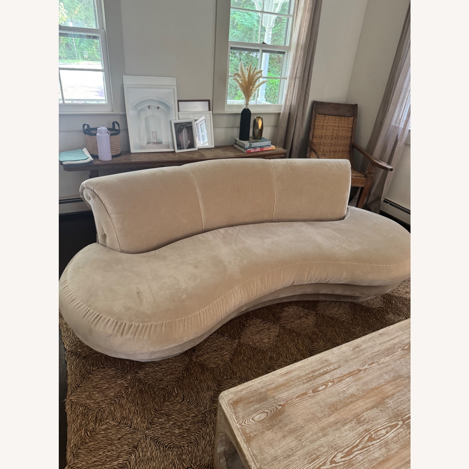 Adrian Pearsall Kidney Sofa in Holly Hunt Velvet - image-2