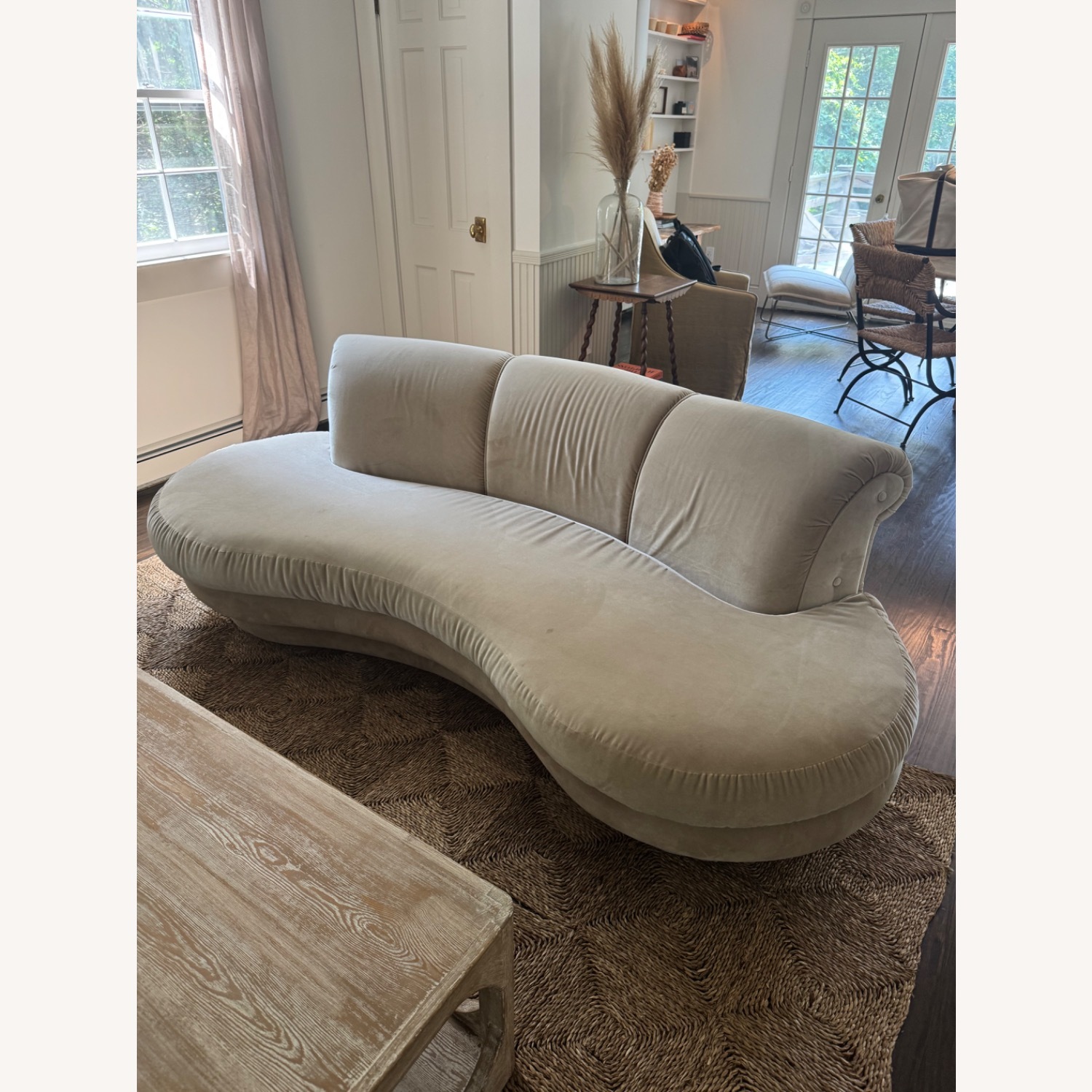 Adrian Pearsall Kidney Sofa in Holly Hunt Velvet - image-1