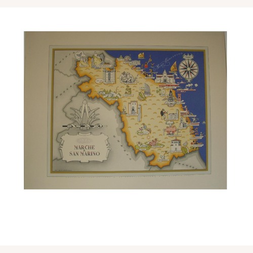 Used Vintage / Antique Italian Maps Unique for sale on AptDeco
