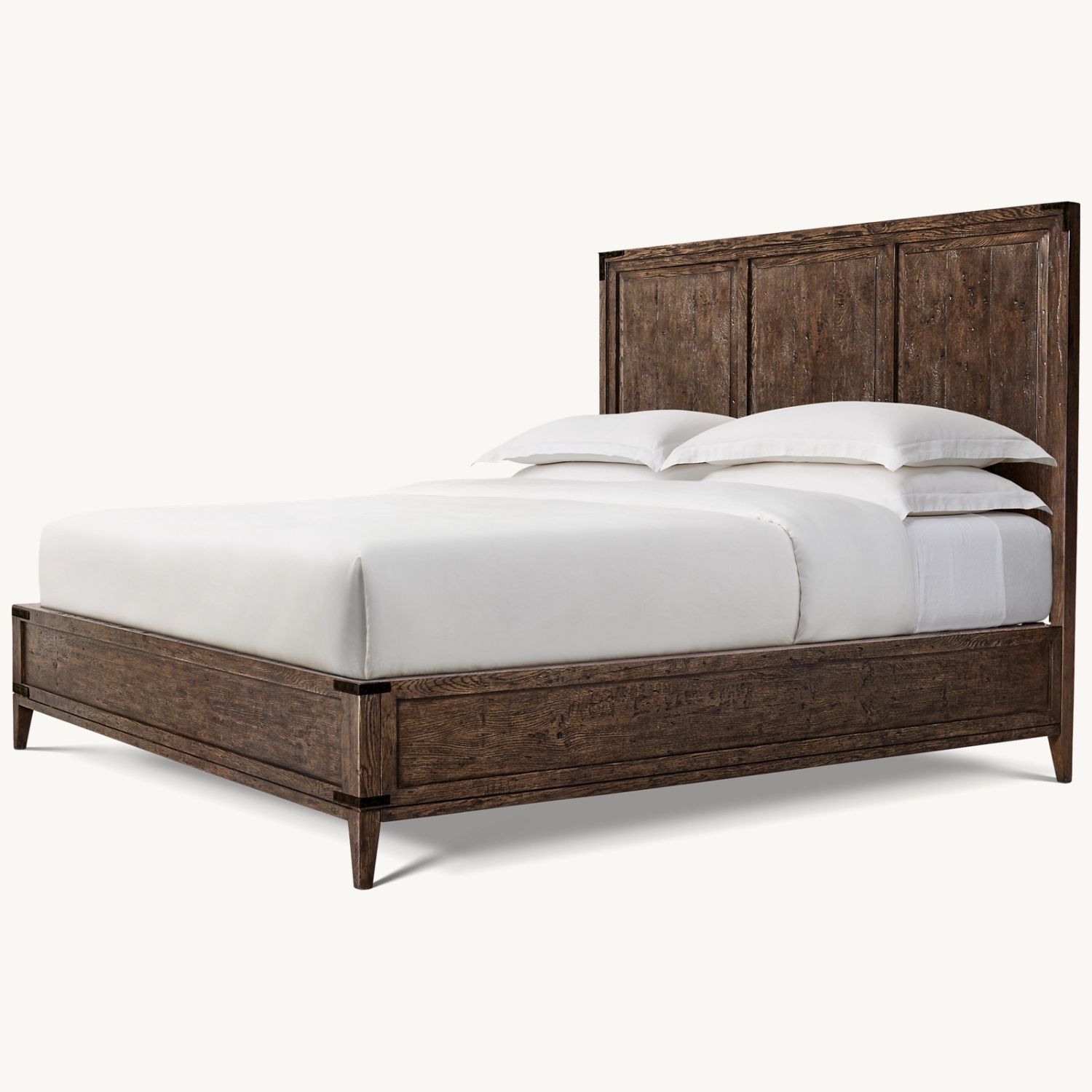 Restoration Hardware Cayden Campaign Brown Wood Headboard - image-0