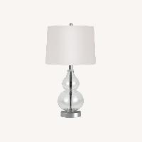 2 Tier Glass Table Lamp