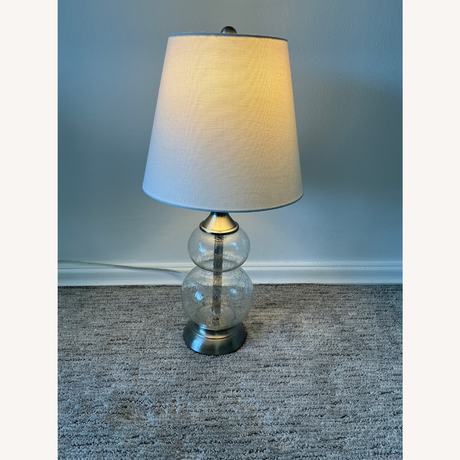 2 Tier Glass Table Lamp - image-2
