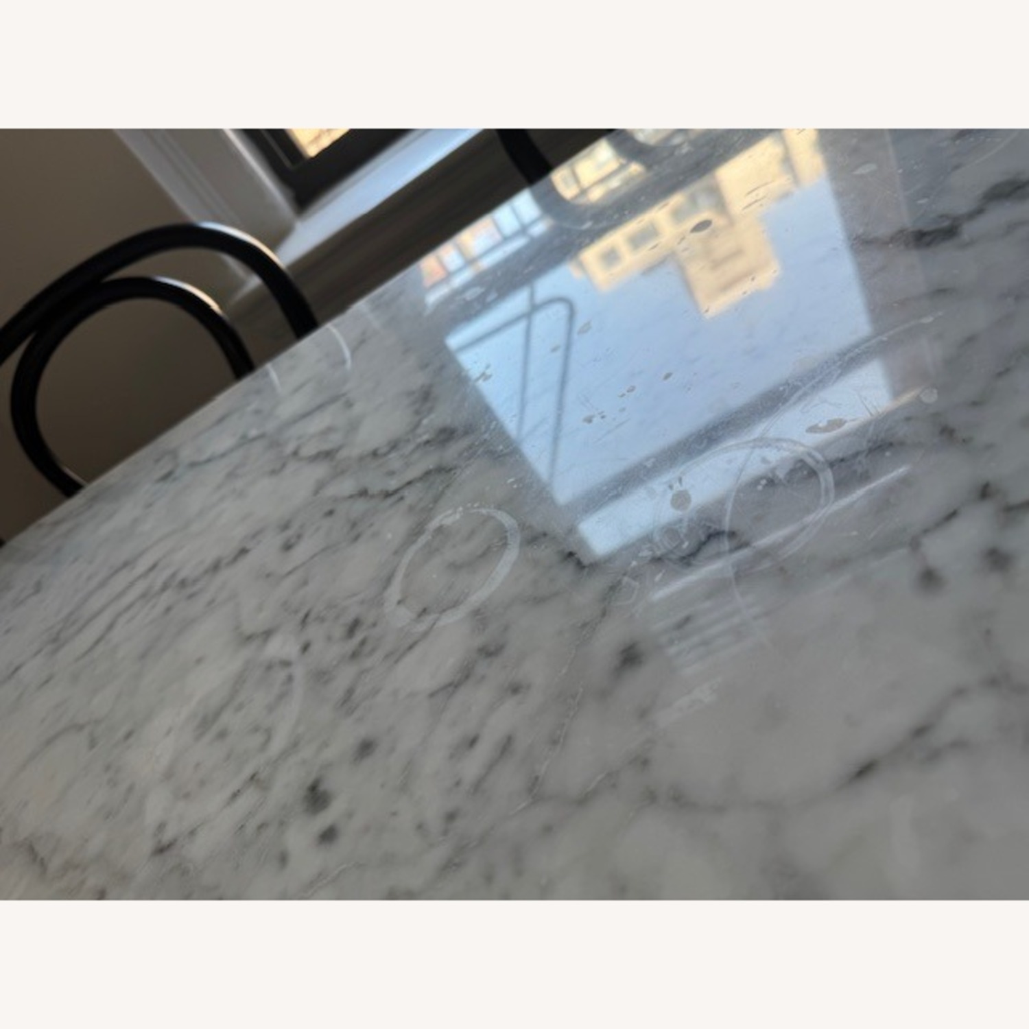 Crate & Barrel French Marble Kitchen Table - image-8