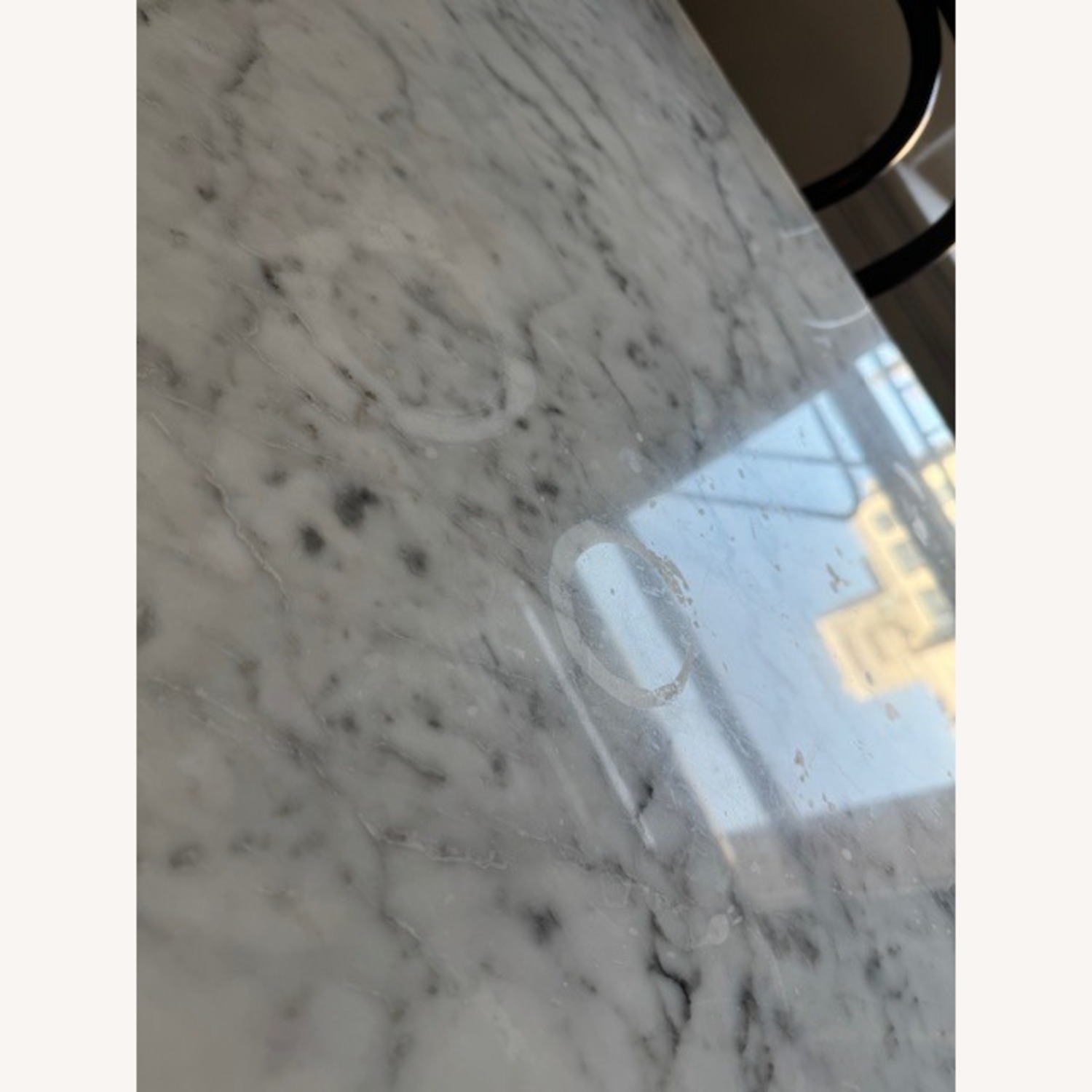 Crate & Barrel French Marble Kitchen Table - image-7