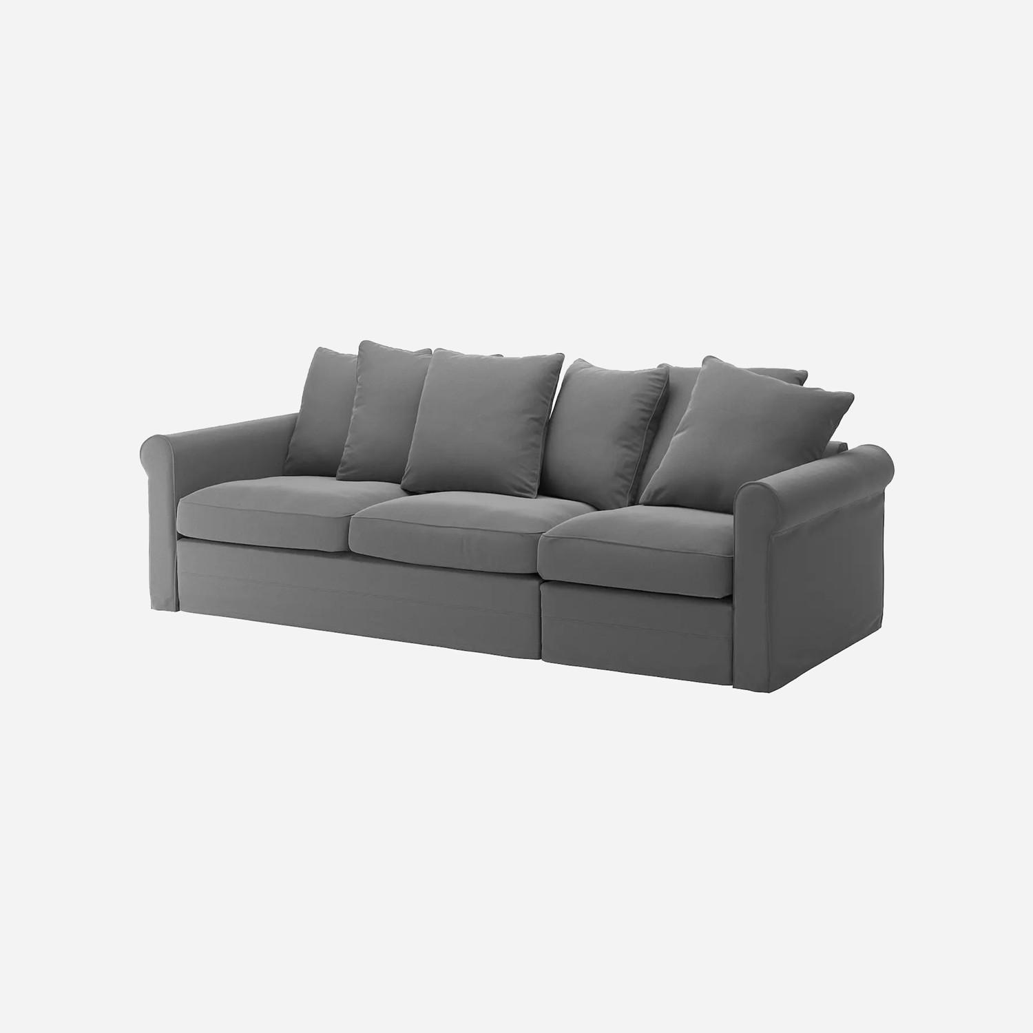 IKEA GRÖNLID 3+ Seater Dark Grey Sofa - image-7