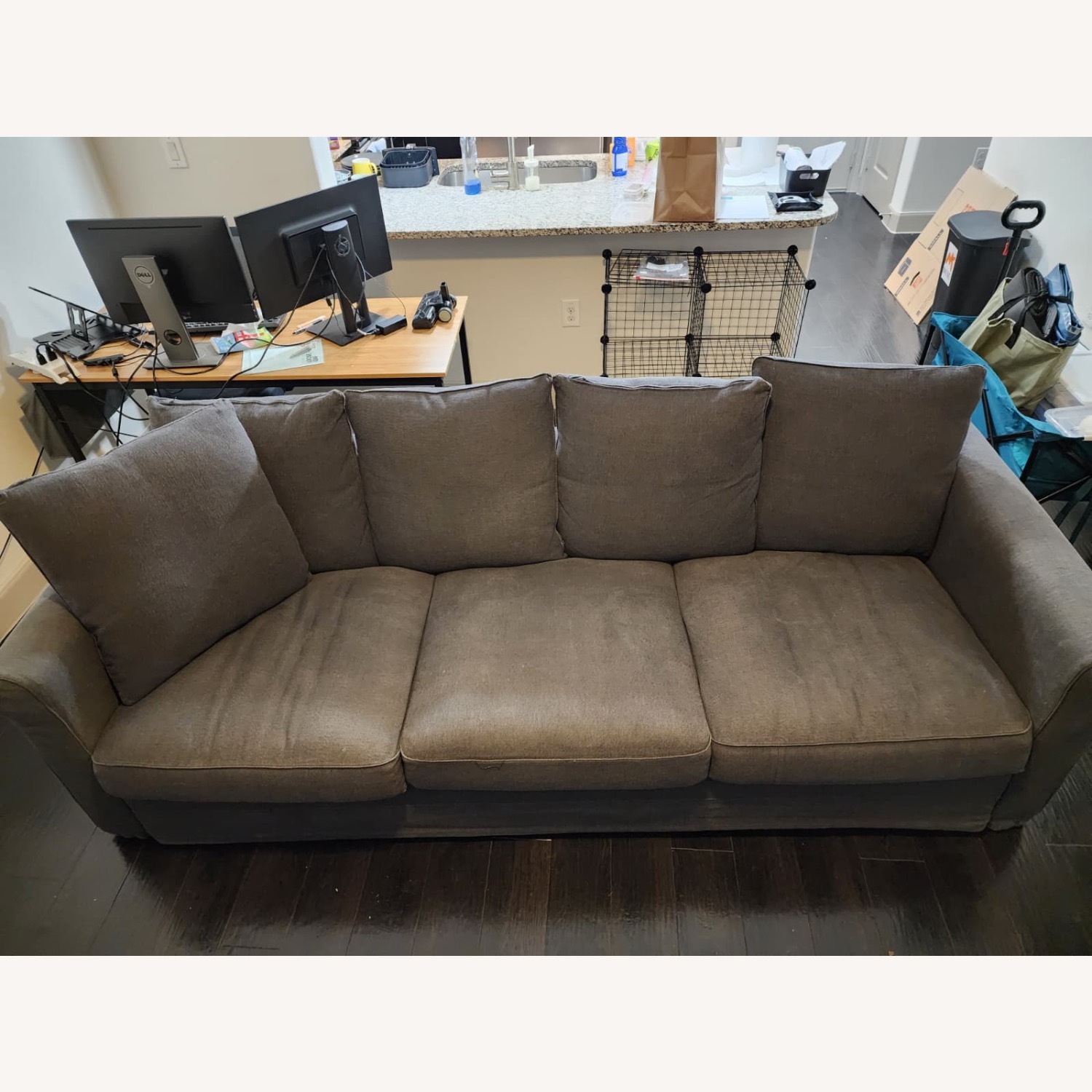IKEA GRÖNLID 3+ Seater Dark Grey Sofa - image-3