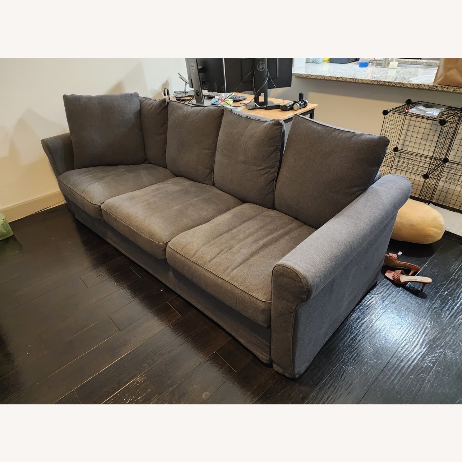 IKEA GRÖNLID 3+ Seater Dark Grey Sofa - image-1