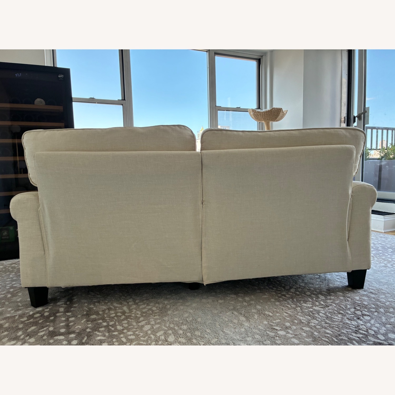 Copenhagen 73" Loveseat Sofa in Buttercream Fabric - image-4