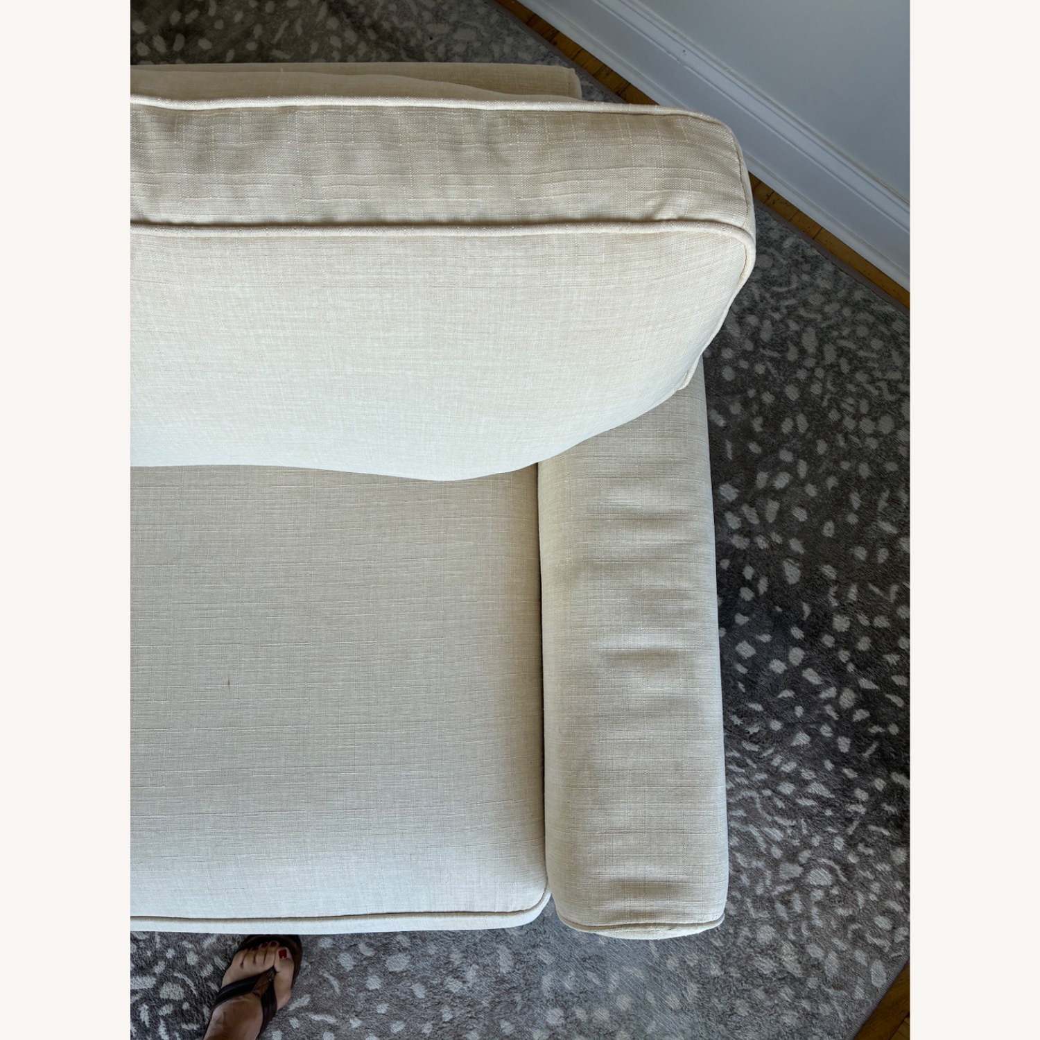 Copenhagen 73" Loveseat Sofa in Buttercream Fabric - image-7