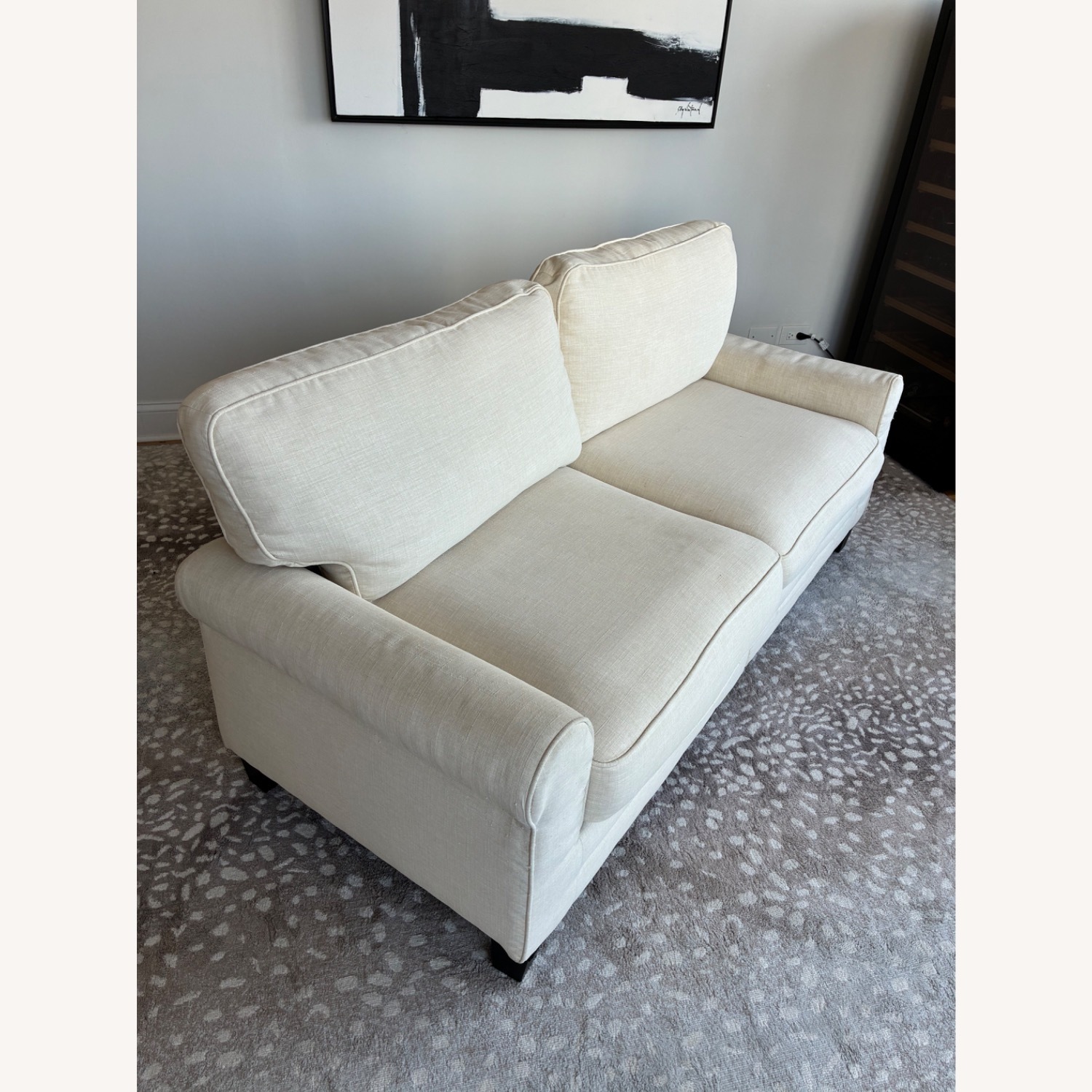 Copenhagen 73" Loveseat Sofa in Buttercream Fabric - image-2