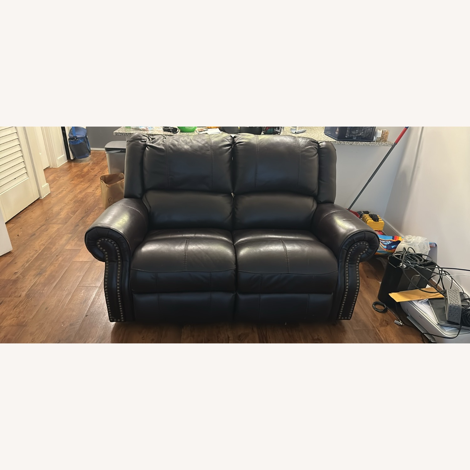 Leather 2 Piece Sofa - image-3
