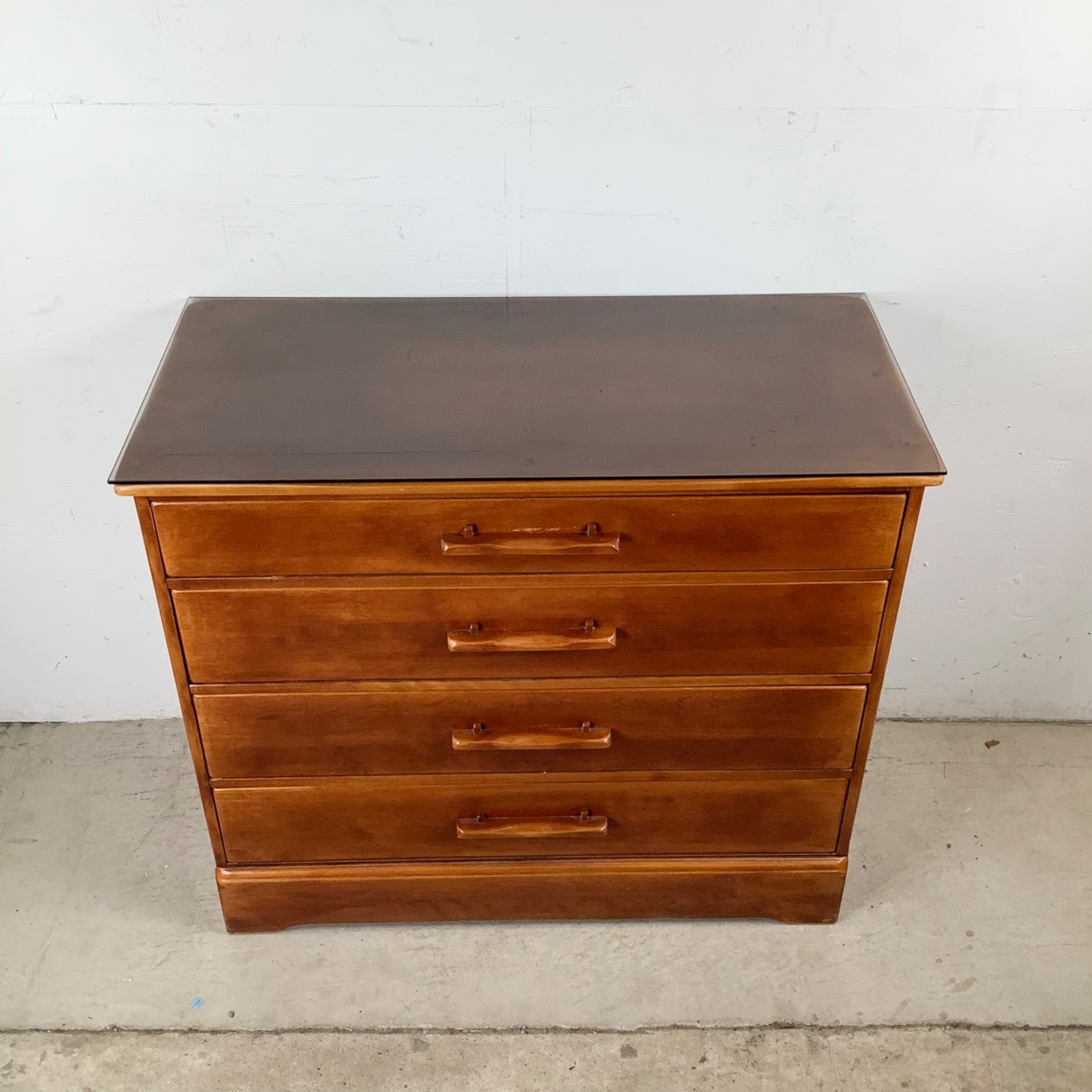 Vintage Cushman Four Drawer Dresser With Mirror - image-3