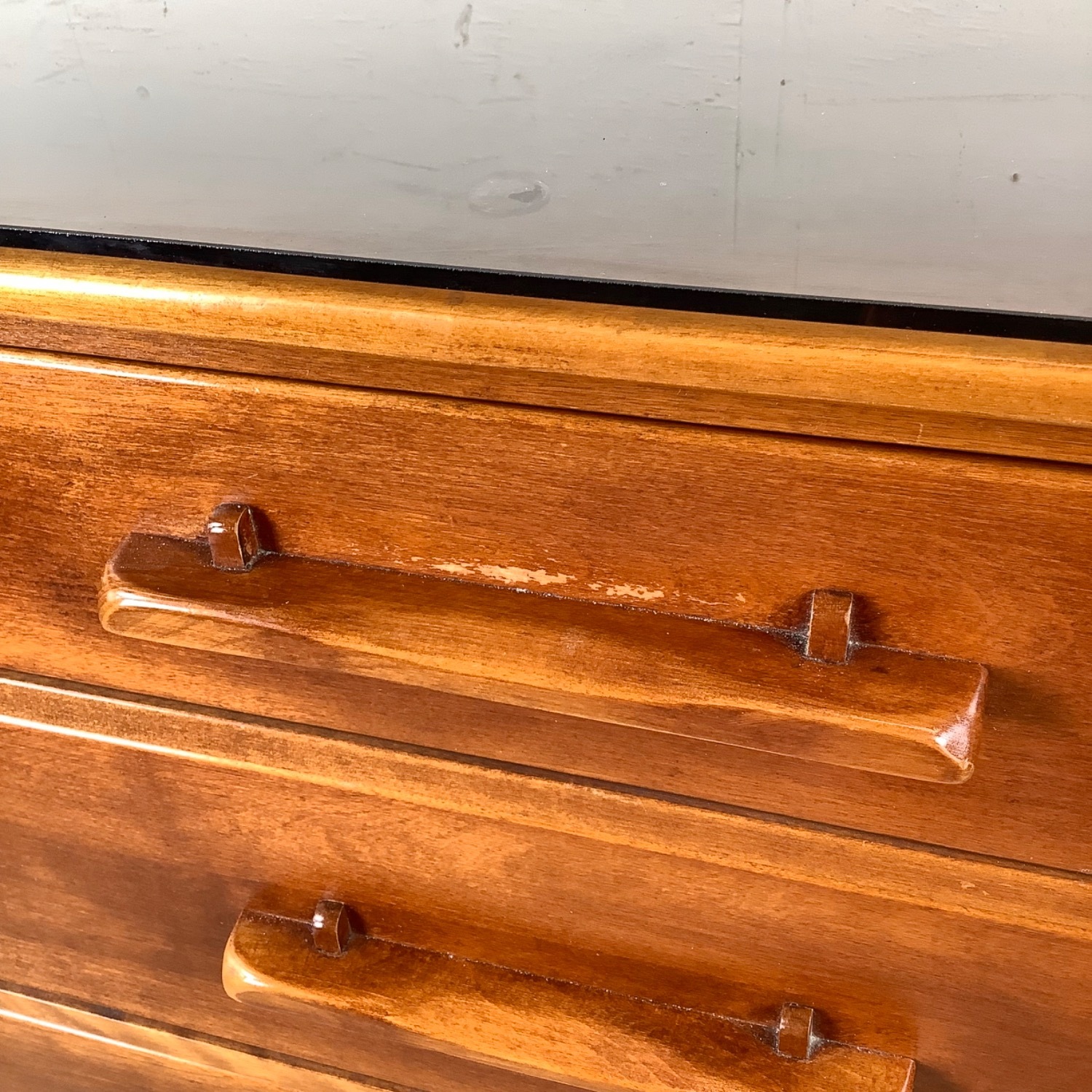 Vintage Cushman Four Drawer Dresser With Mirror - image-11