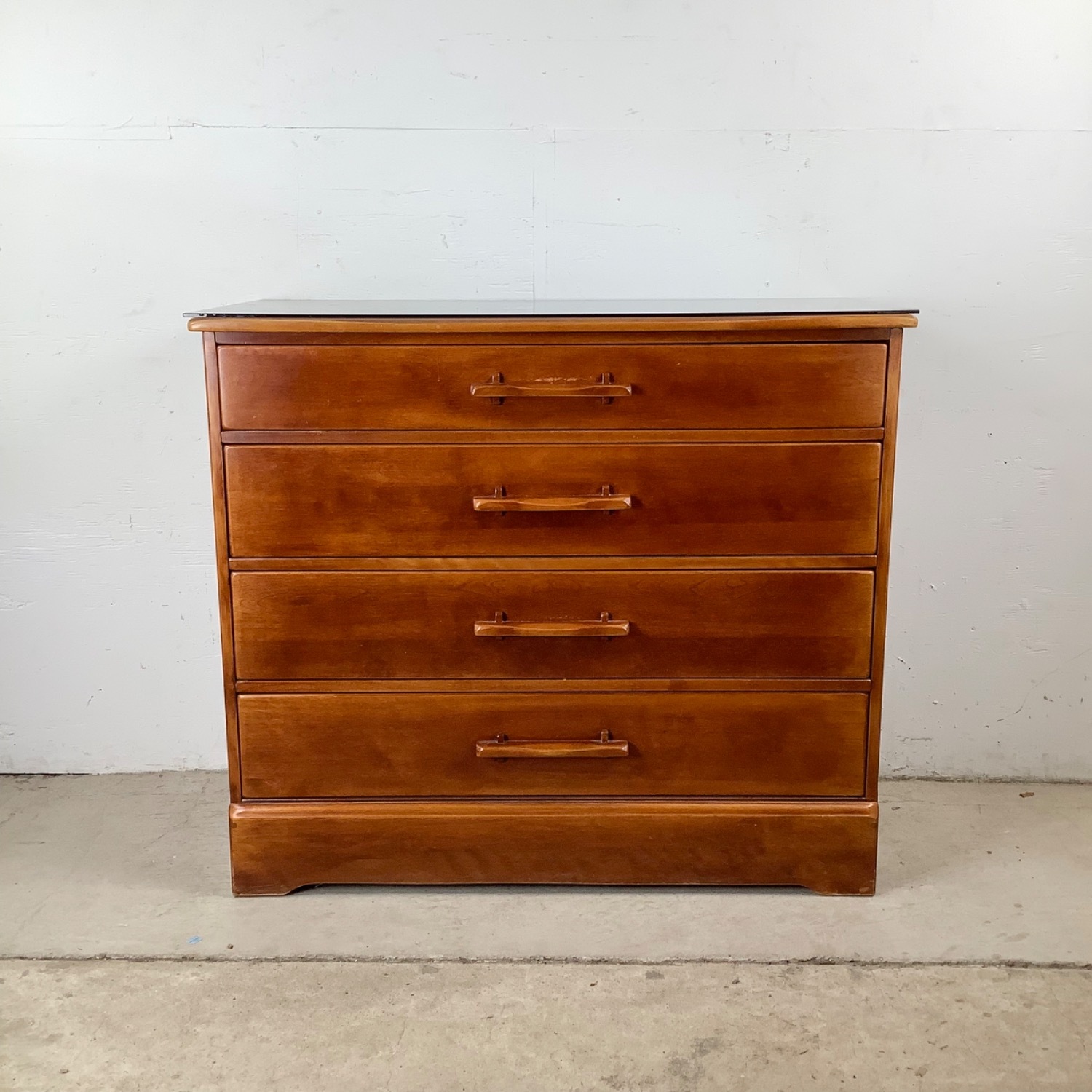 Vintage Cushman Four Drawer Dresser With Mirror - image-14