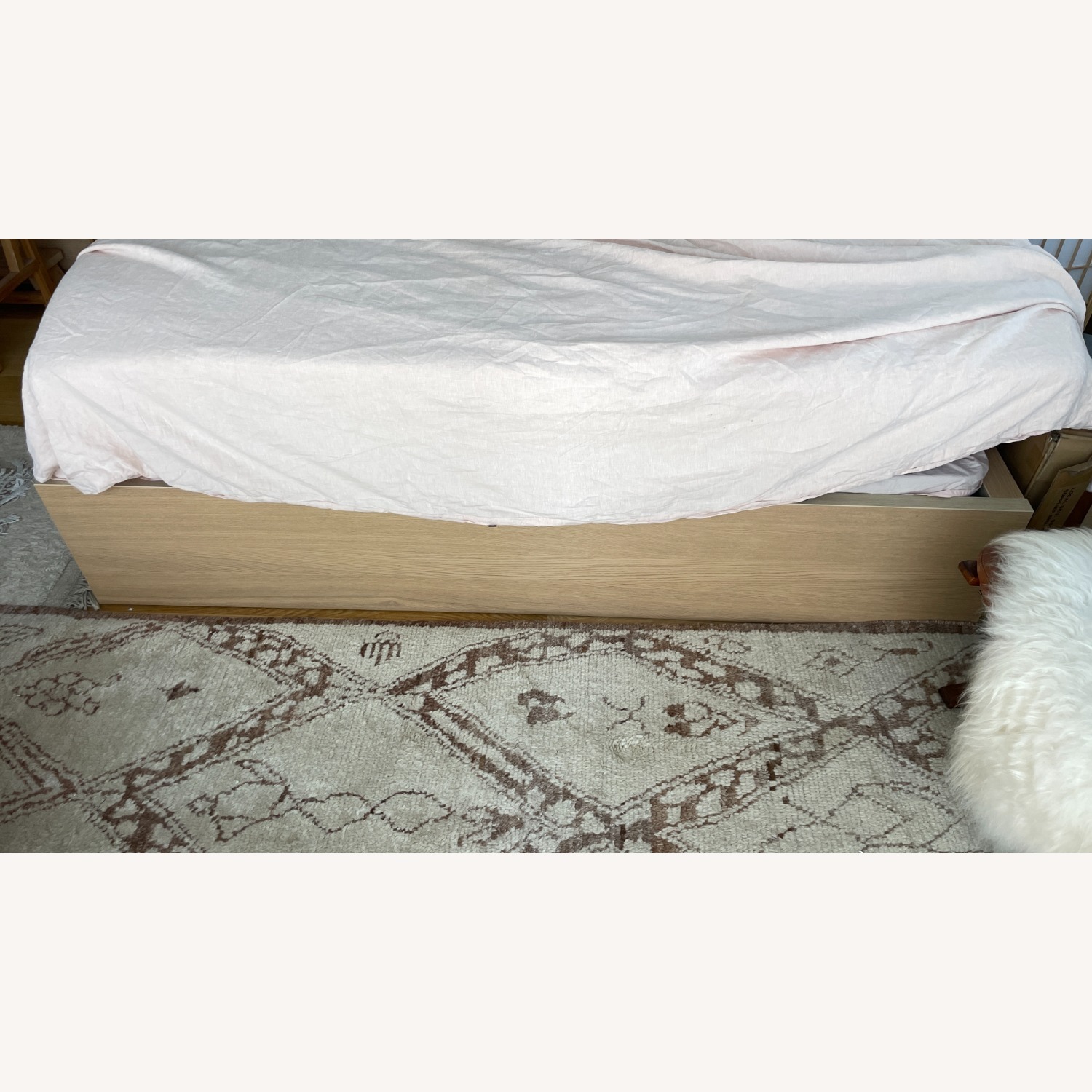 IKEA Platform King Bed Frame Malm W Drawers - image-2
