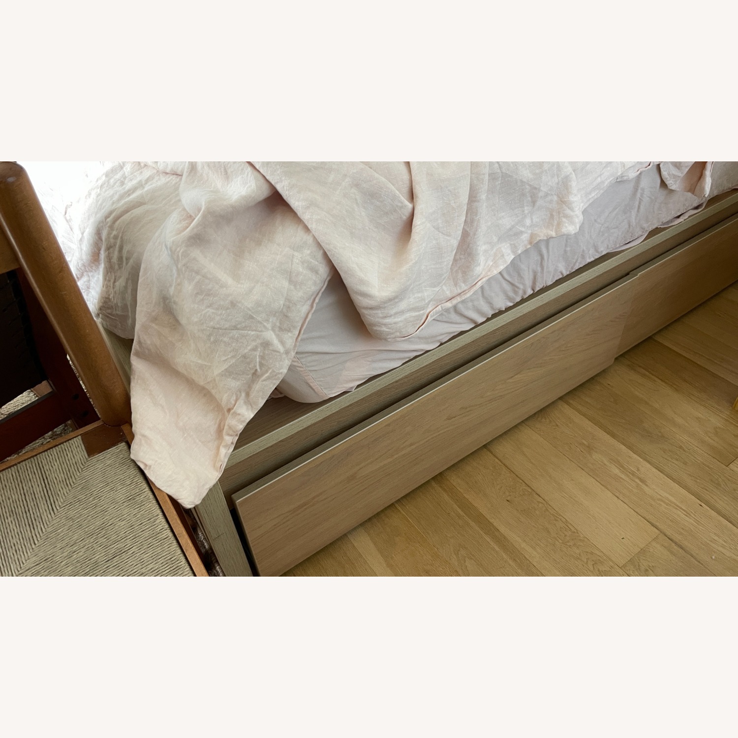 IKEA Platform King Bed Frame Malm W Drawers - image-5