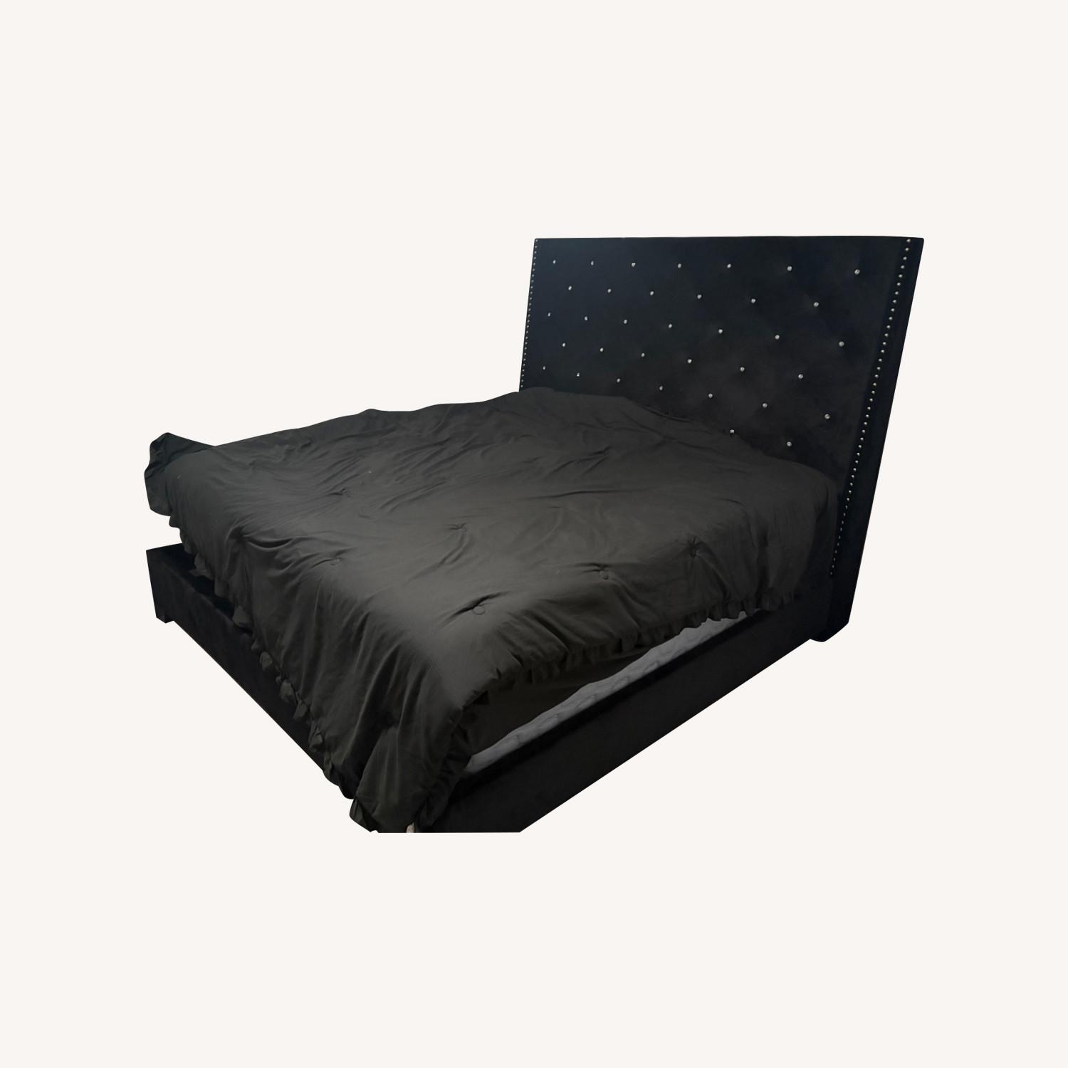 Black Dimond King Size Bed Frame - image-0