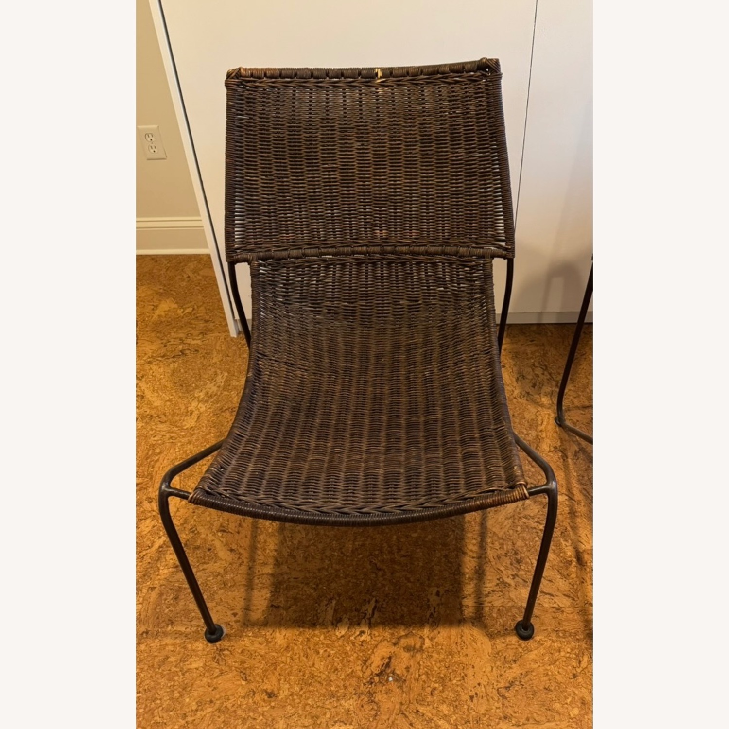 Mid Century Wicker Chair Frederic Weinberg Style - image-2