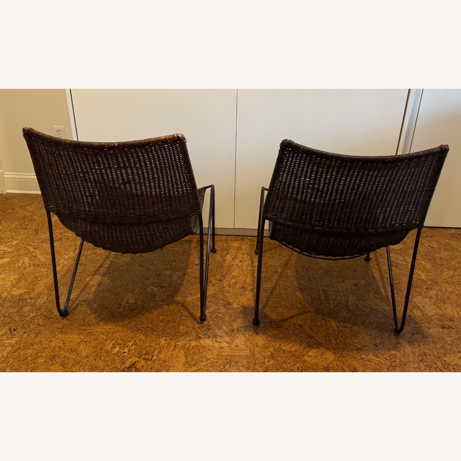 Mid Century Wicker Chair Frederic Weinberg Style - image-6