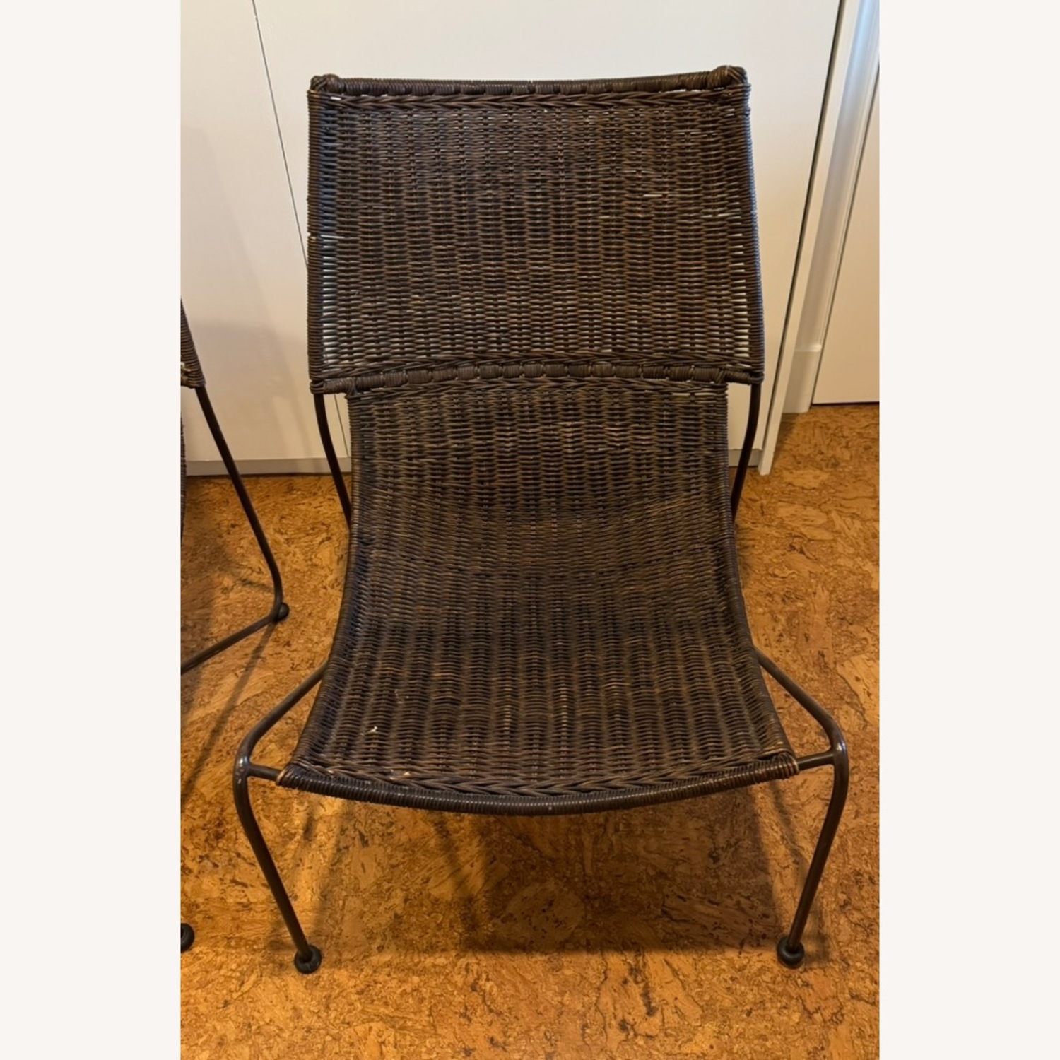 Mid Century Wicker Chair Frederic Weinberg Style - image-4