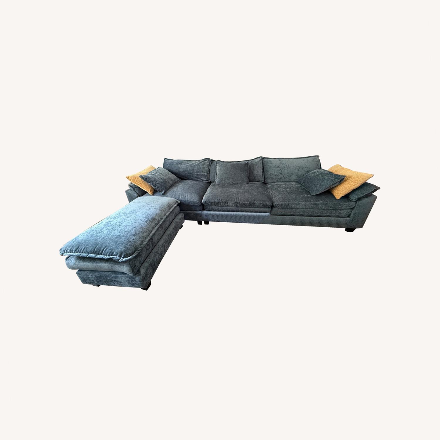 Modern Modular Sectional Cloud Sofa with Ottoman - image-0
