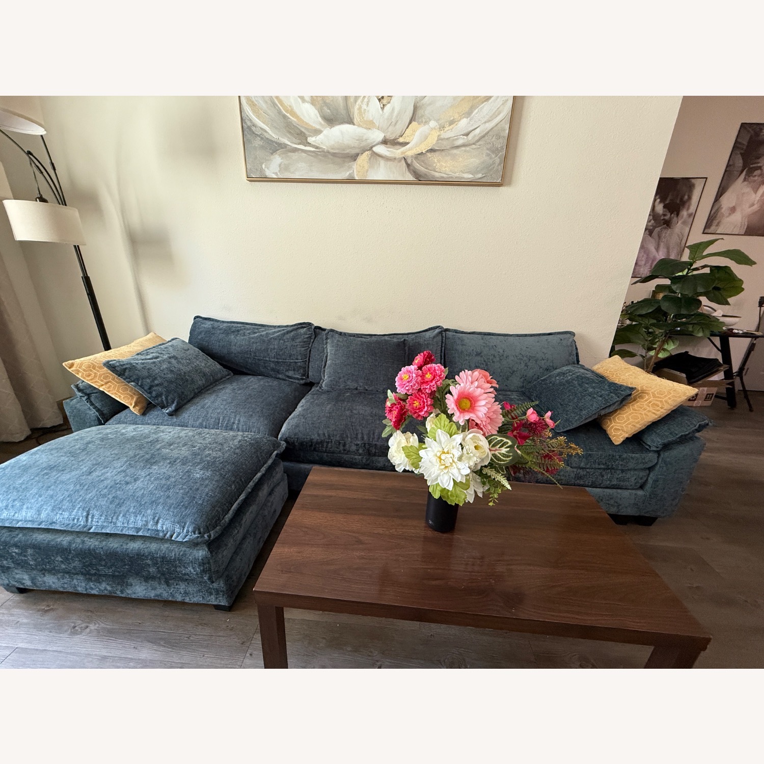 Modern Modular Sectional Cloud Sofa with Ottoman - image-2