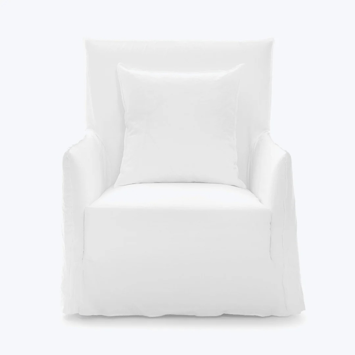 ABC Carpet and Home Ghost Slipcover Highback Armchair - White - image-6