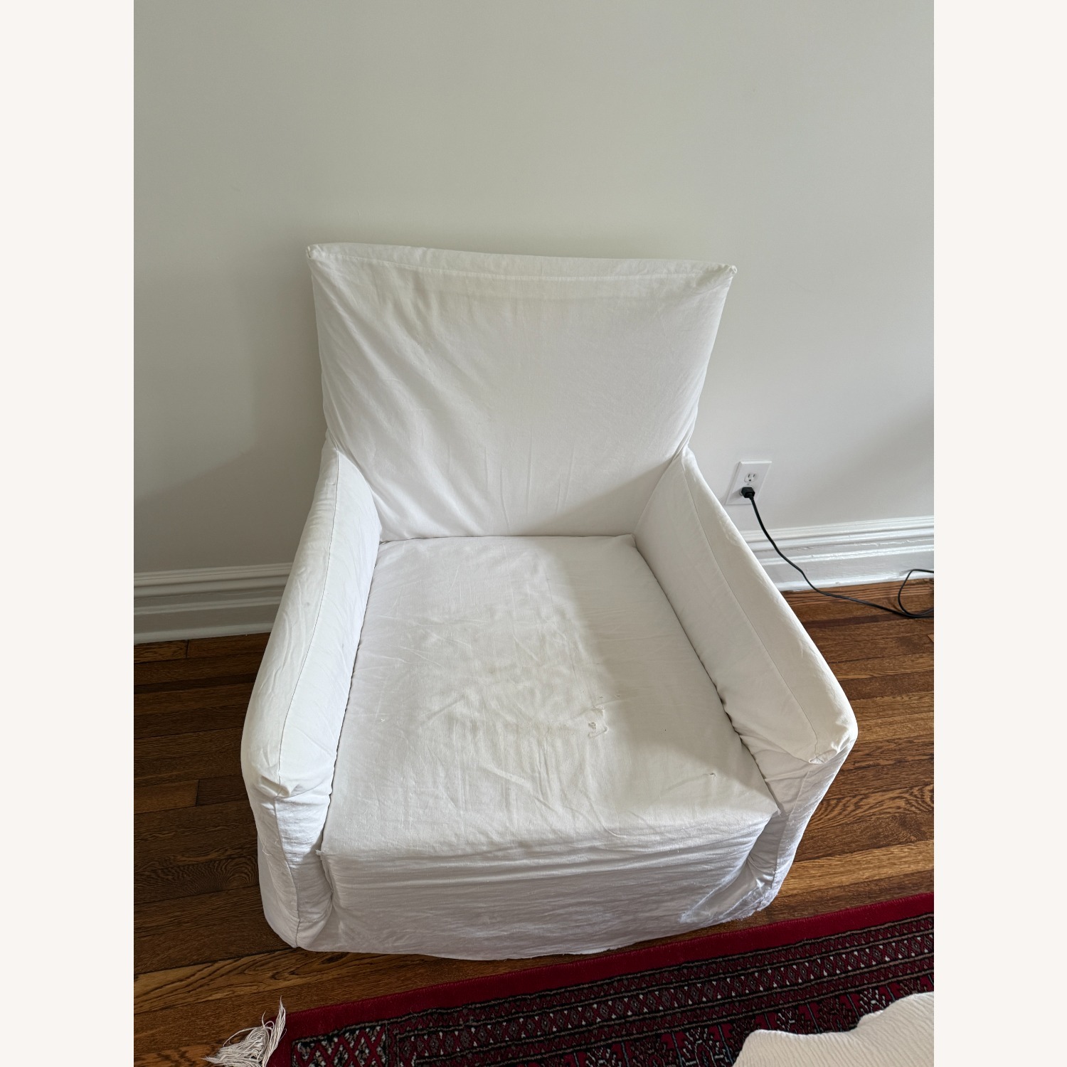 ABC Carpet and Home Ghost Slipcover Highback Armchair - White - image-1