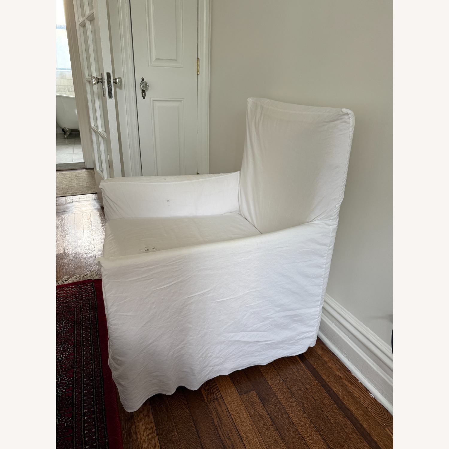 ABC Carpet and Home Ghost Slipcover Highback Armchair - White - image-2
