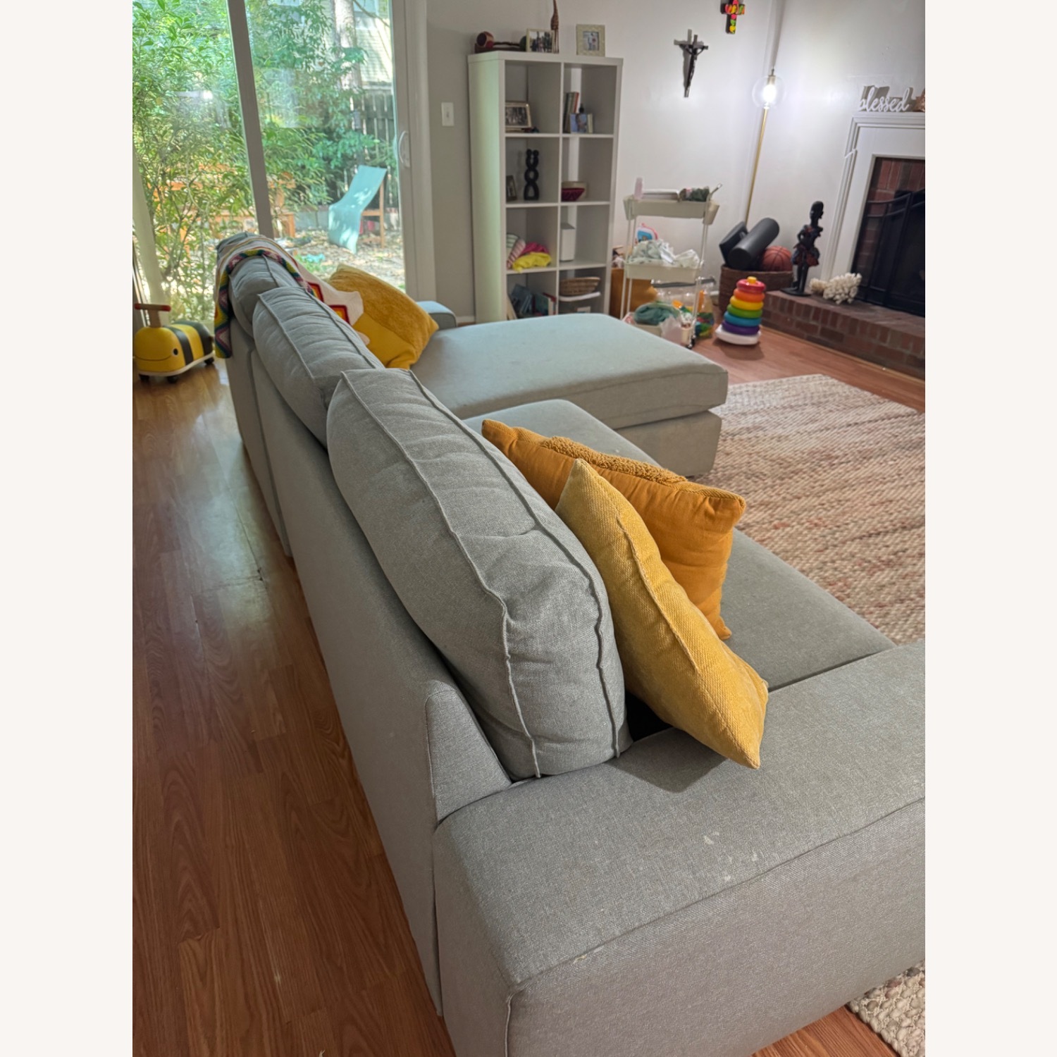 IKEA KIVIK Light Green Loveseat and Chaise Combo - image-2