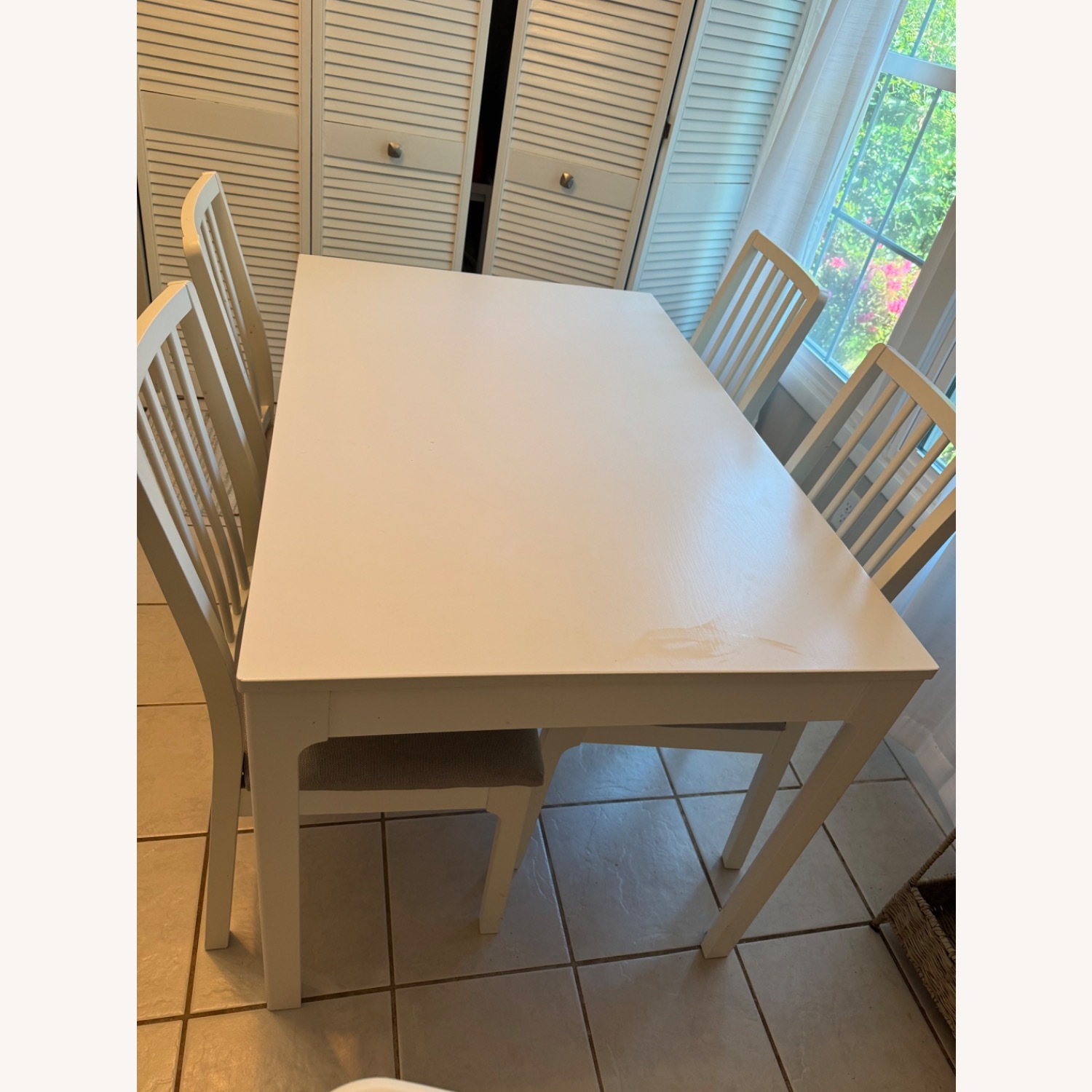 IKEA EKEDALEN エーケダーレン W1200　最大1800 EKEDALEN エーケダーレン チェア, ホワイト, オッルスタ ライト