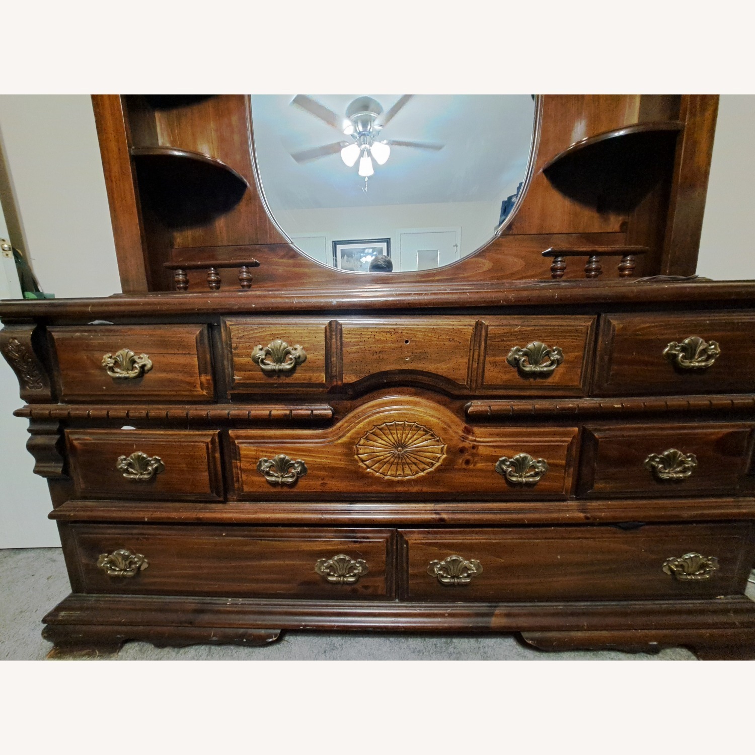 Large Lighted Dresser With Mirror - image-3