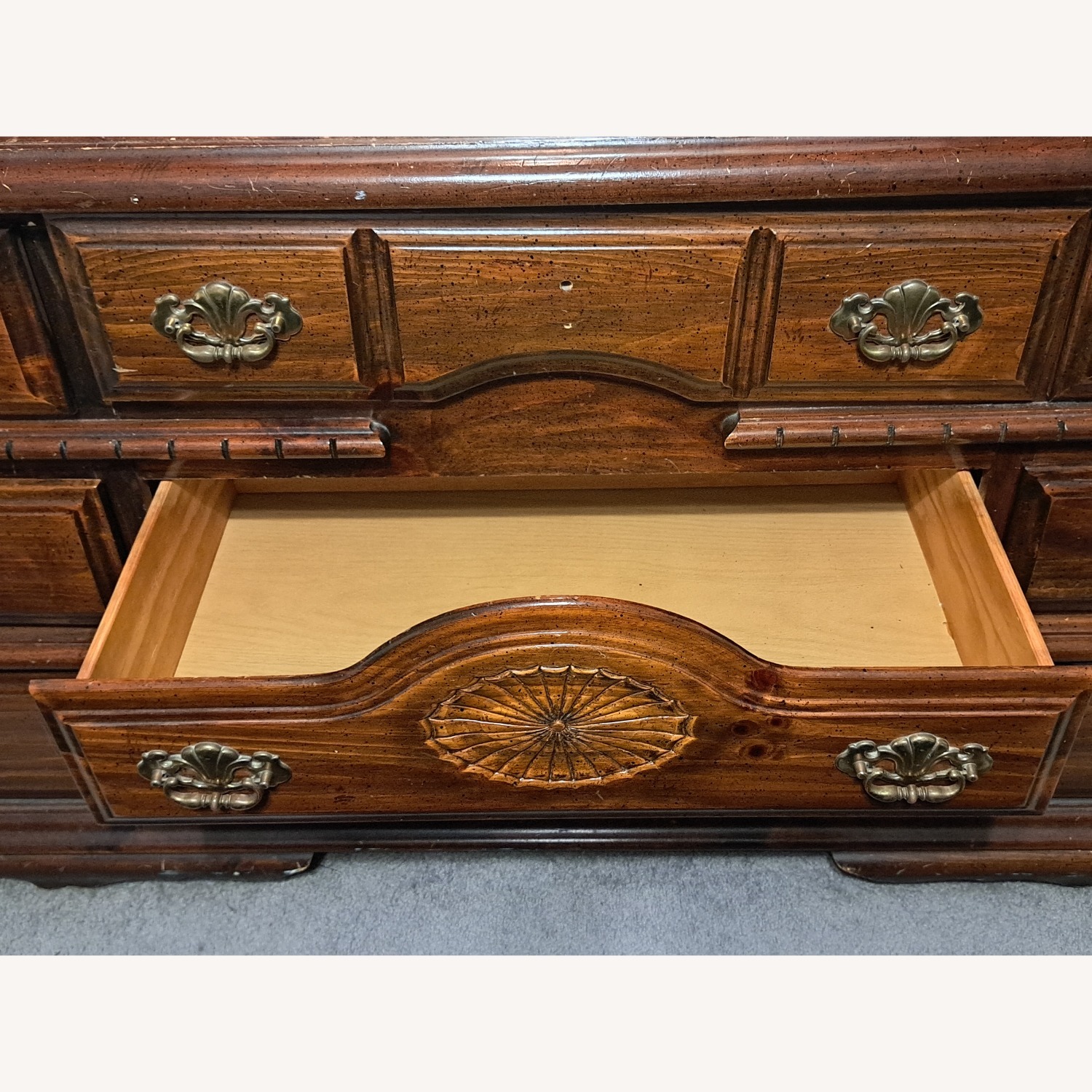 Large Lighted Dresser With Mirror - image-1