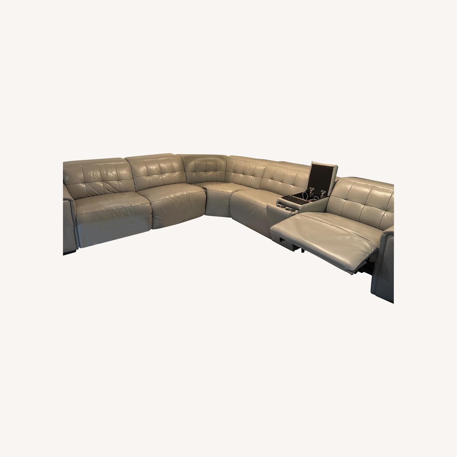 Ostro 5 Piece 100% Leather Sectional - image-0