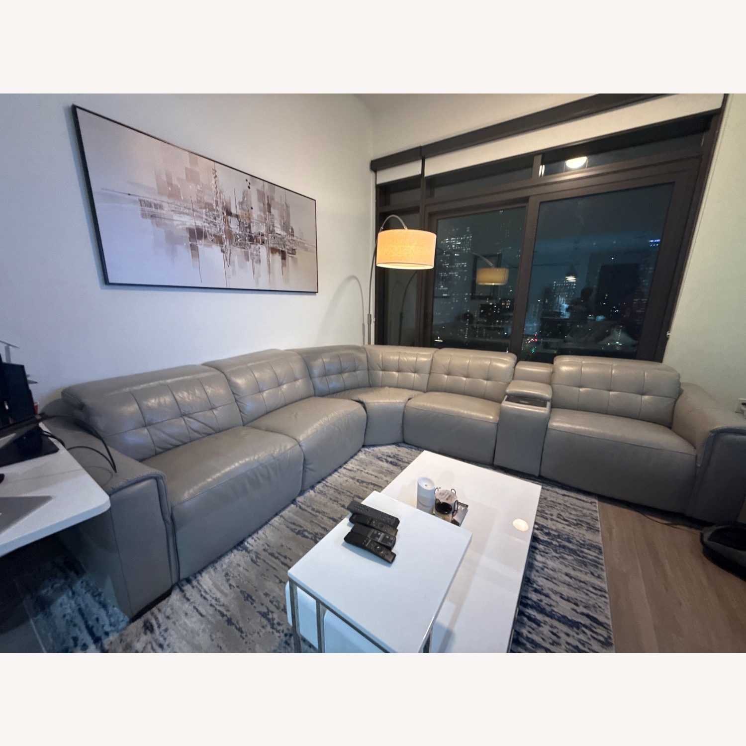 Ostro 5 Piece 100% Leather Sectional - image-3