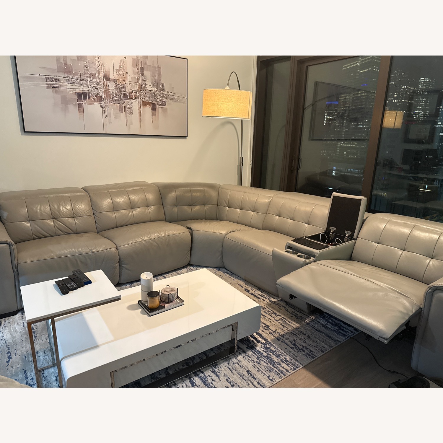 Ostro 5 Piece 100% Leather Sectional - image-4