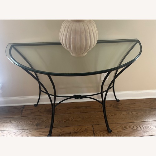 Used Pottery Barn Glass Table  for sale on AptDeco