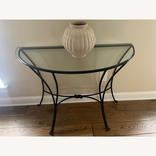 Used Pottery Barn Glass Table  for sale on AptDeco