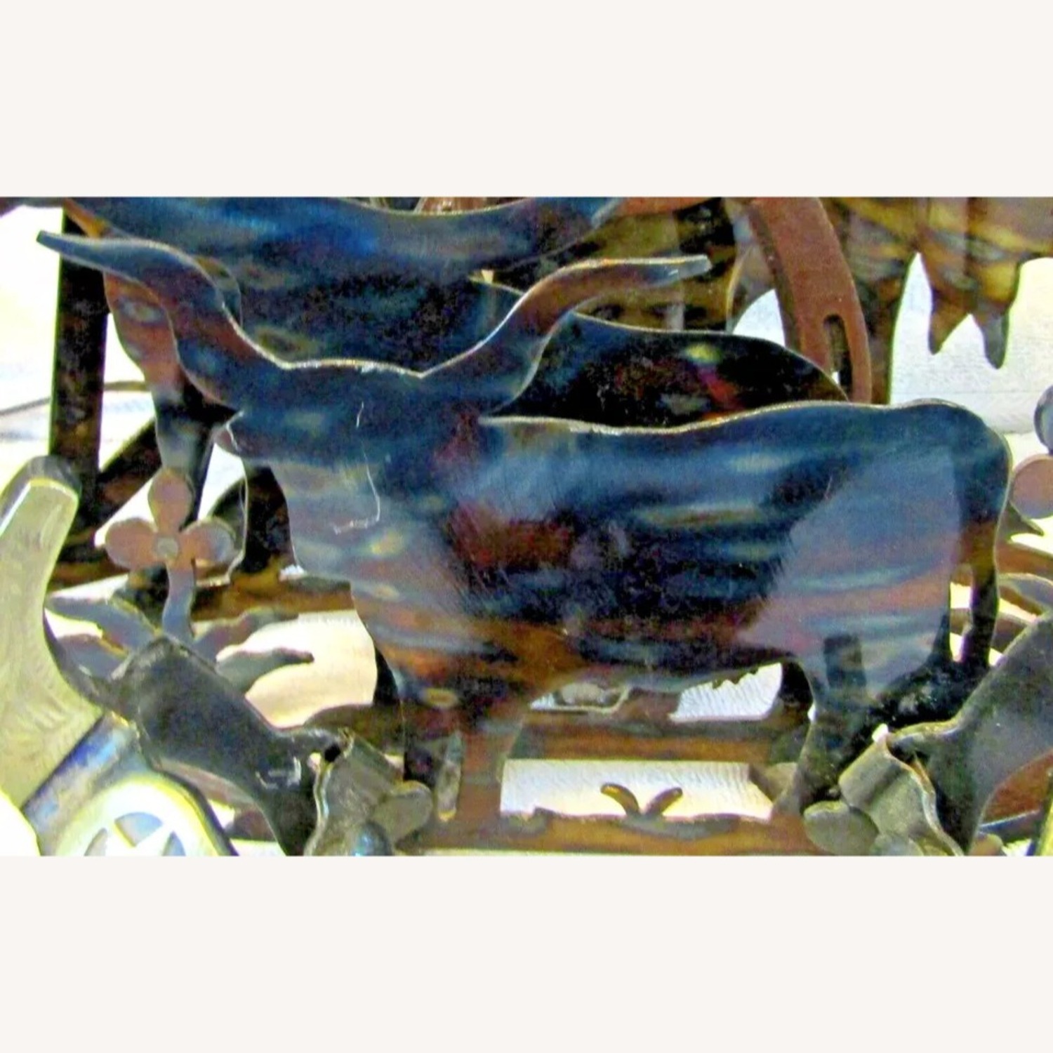 Rare St. Croix Forge Metal Sculpture Table Lamp - image-4