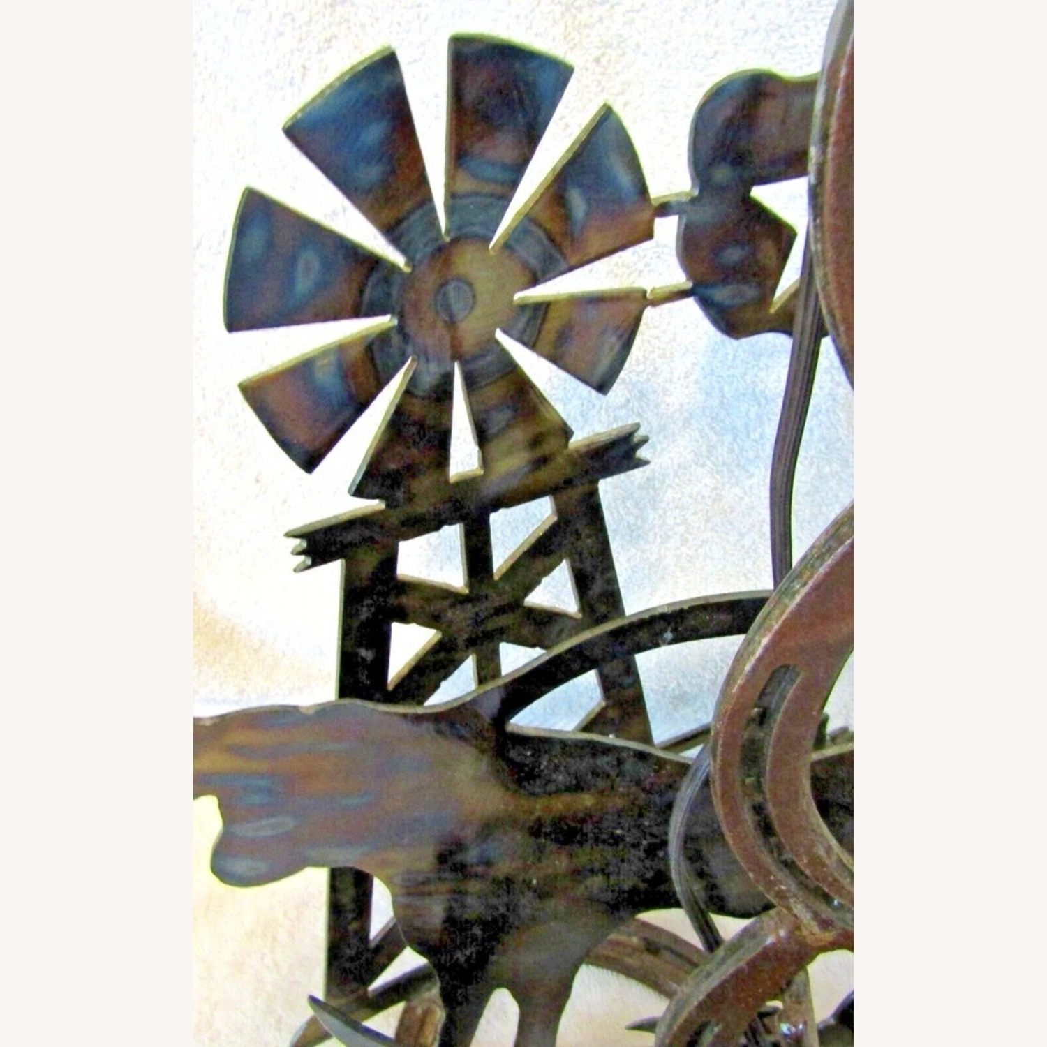 Rare St. Croix Forge Metal Sculpture Table Lamp - image-7