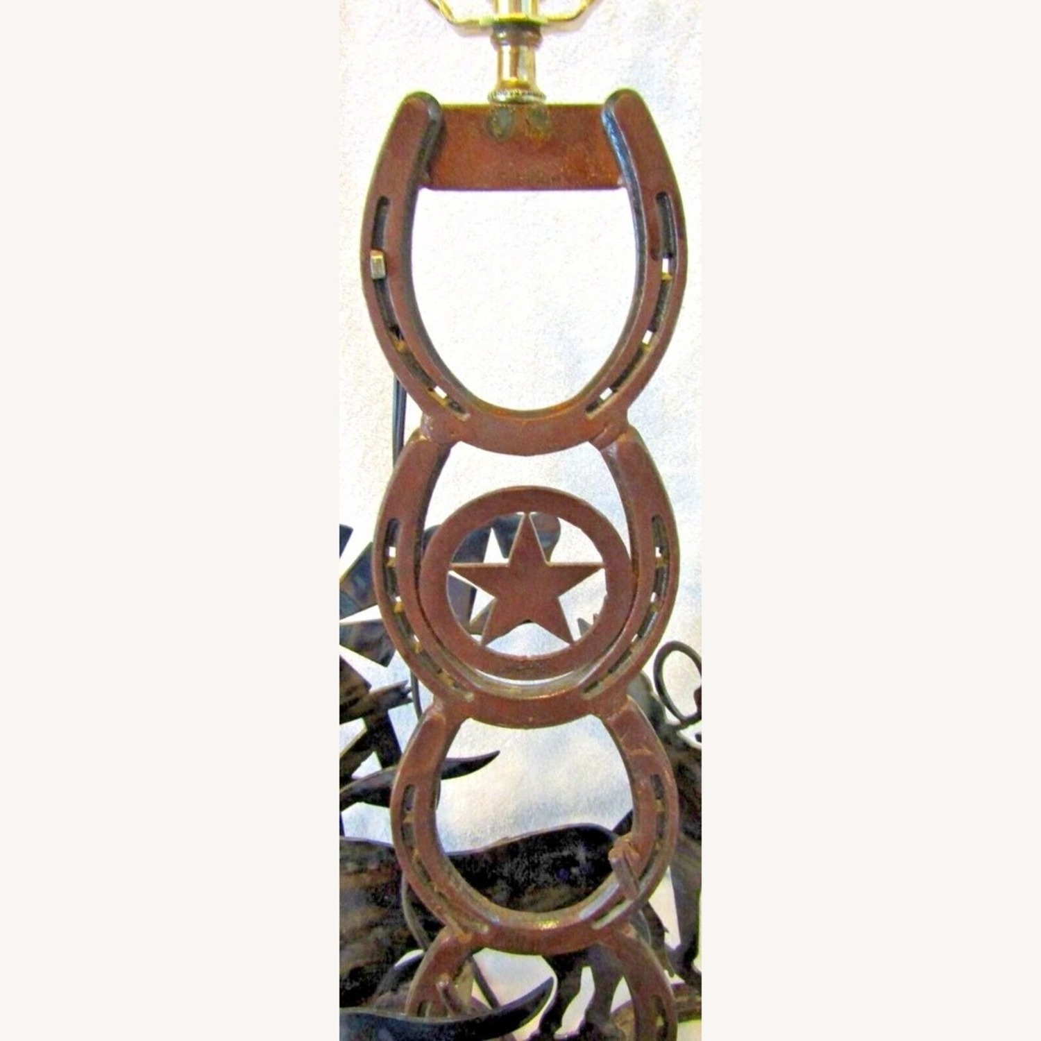 Rare St. Croix Forge Metal Sculpture Table Lamp - image-8