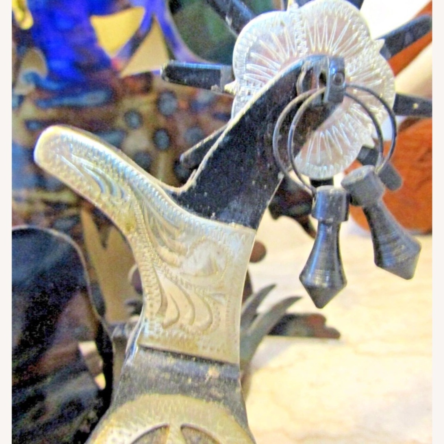 Rare St. Croix Forge Metal Sculpture Table Lamp - image-16