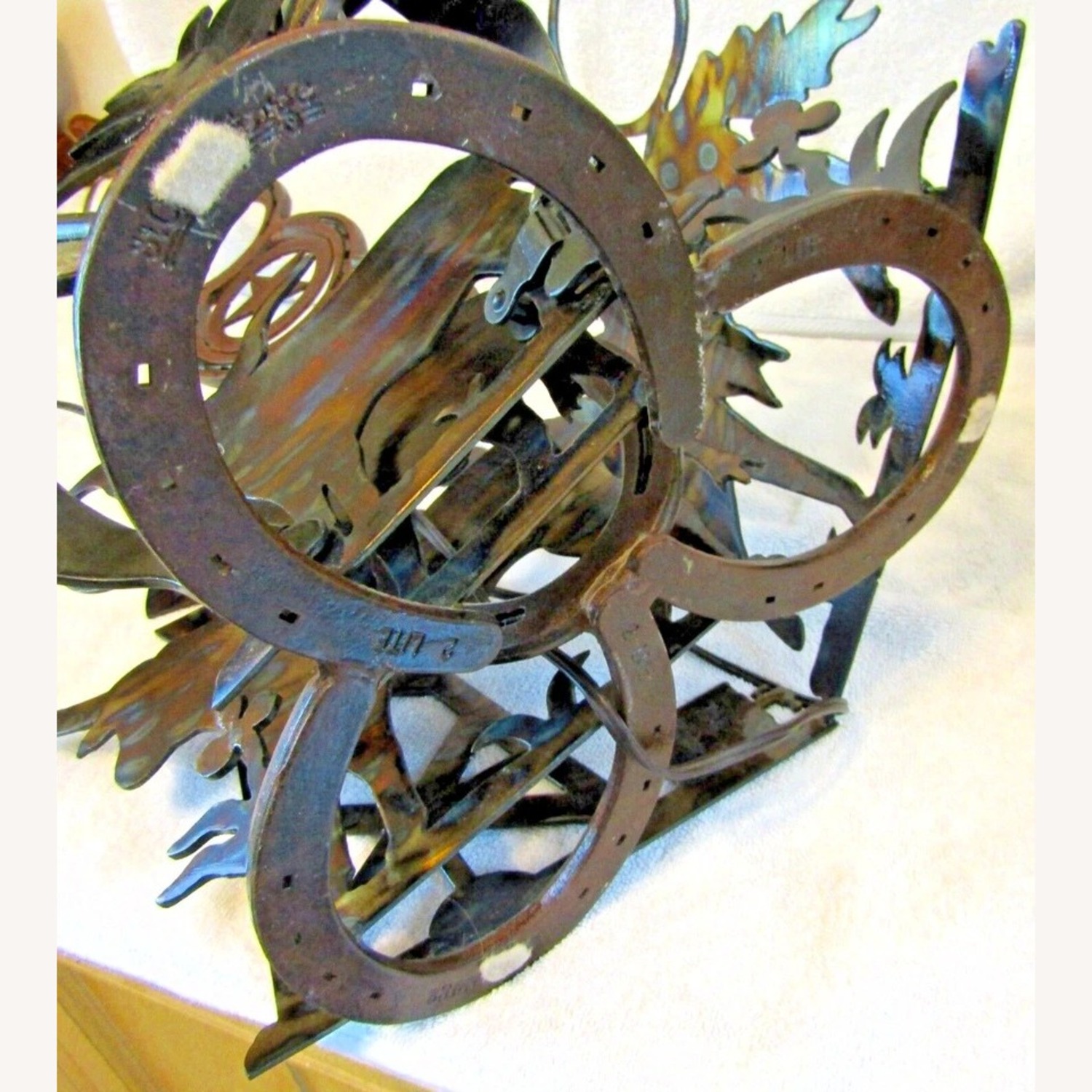 Rare St. Croix Forge Metal Sculpture Table Lamp - image-14