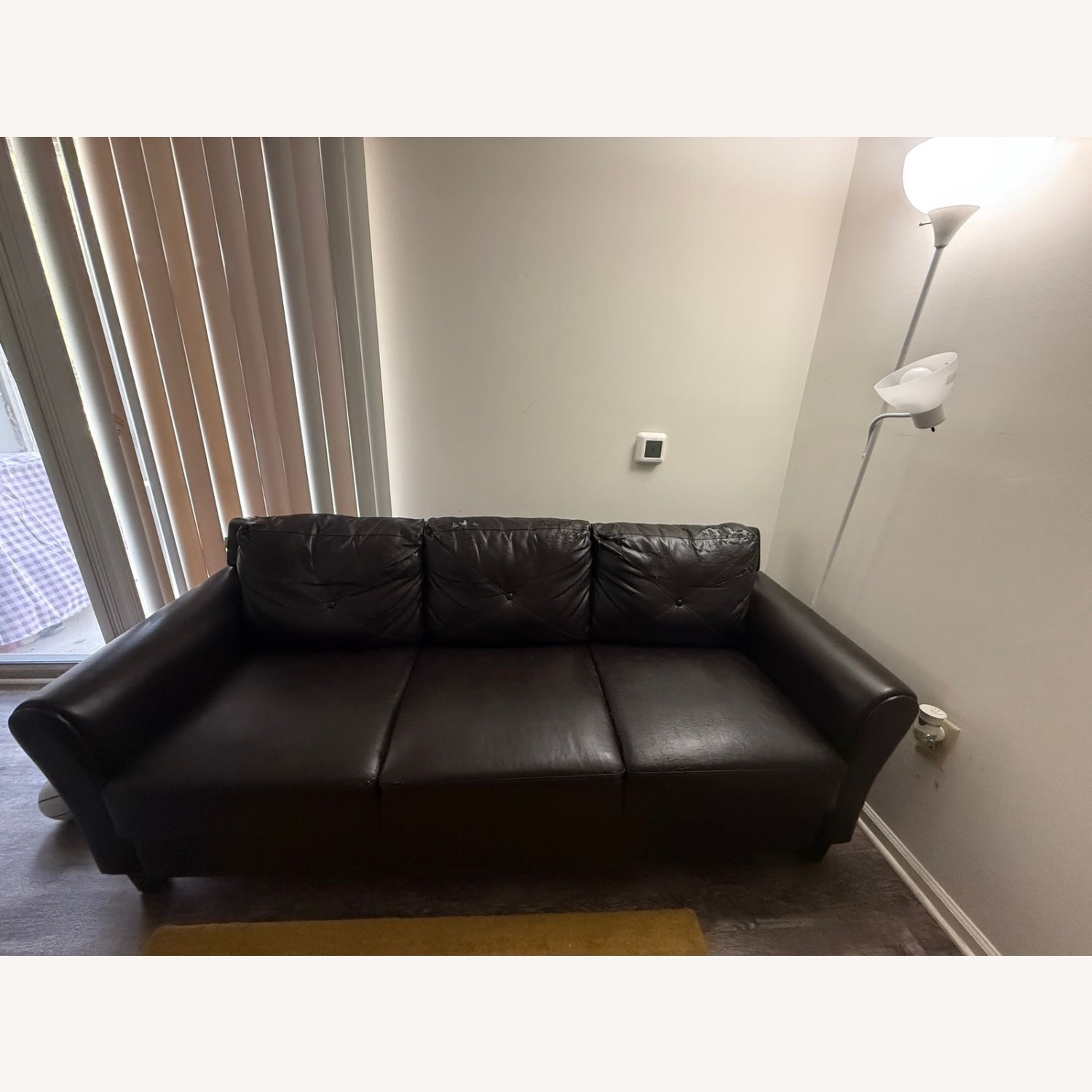 Faux Leather Sofa - image-2