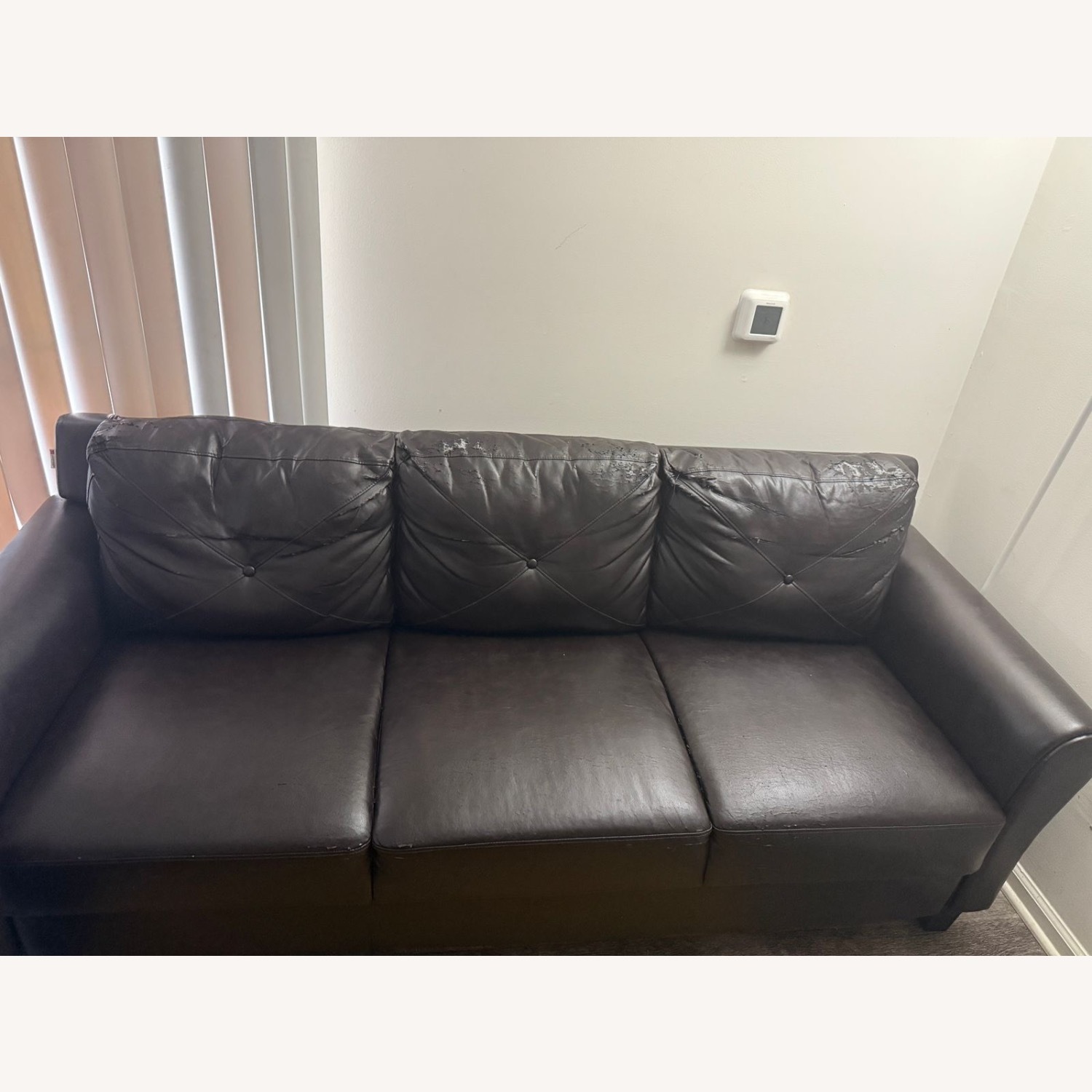 Faux Leather Sofa - image-4