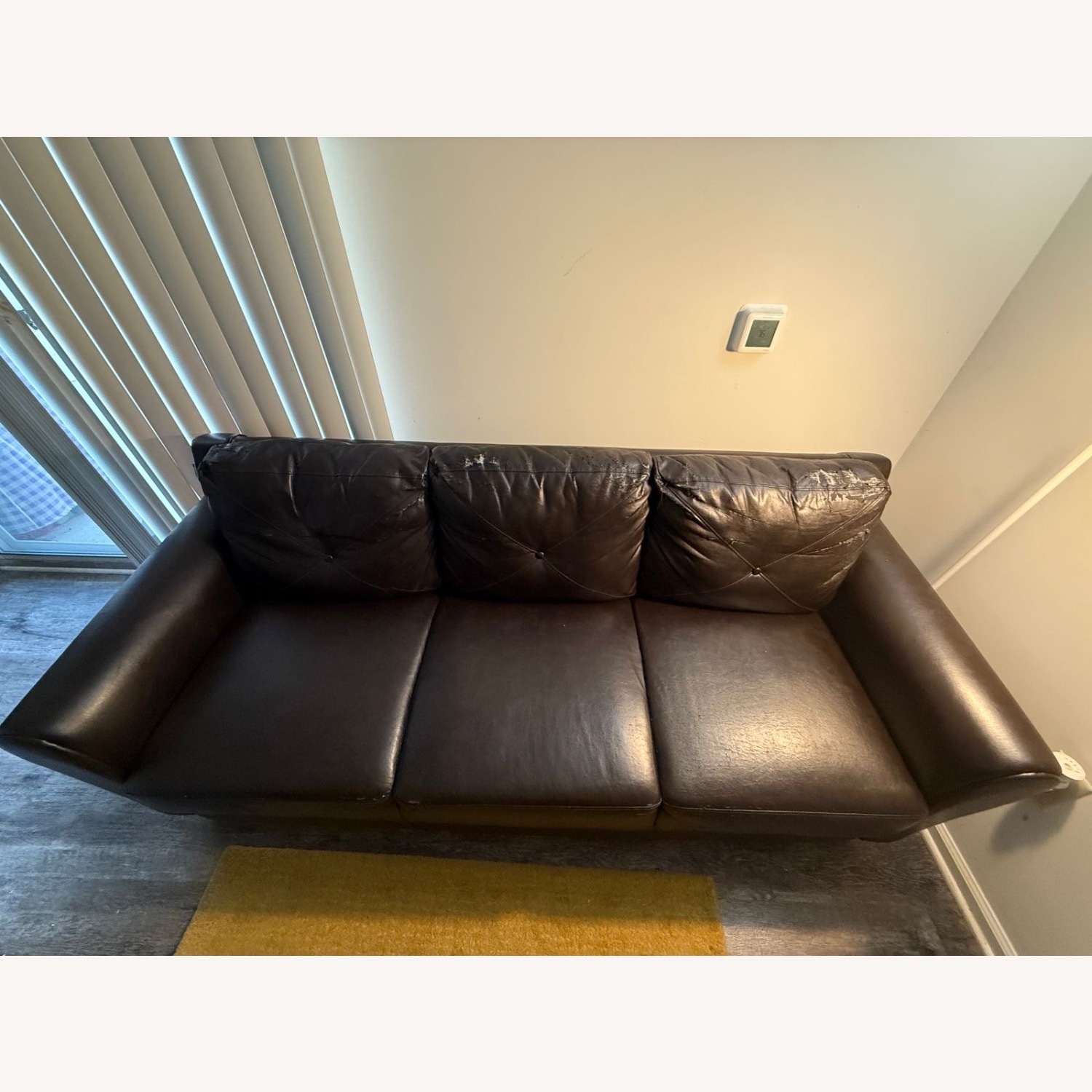 Faux Leather Sofa - image-1