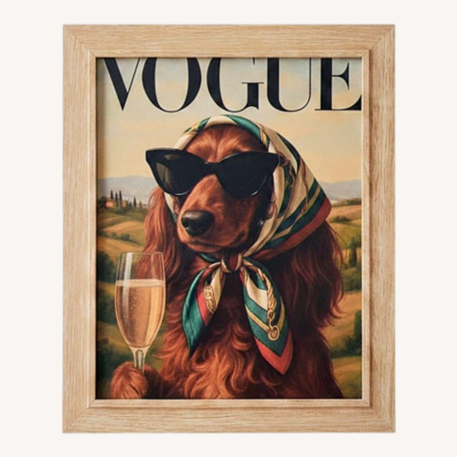 Used Vogue Doxie Art Print Frame 8x10   for sale on AptDeco