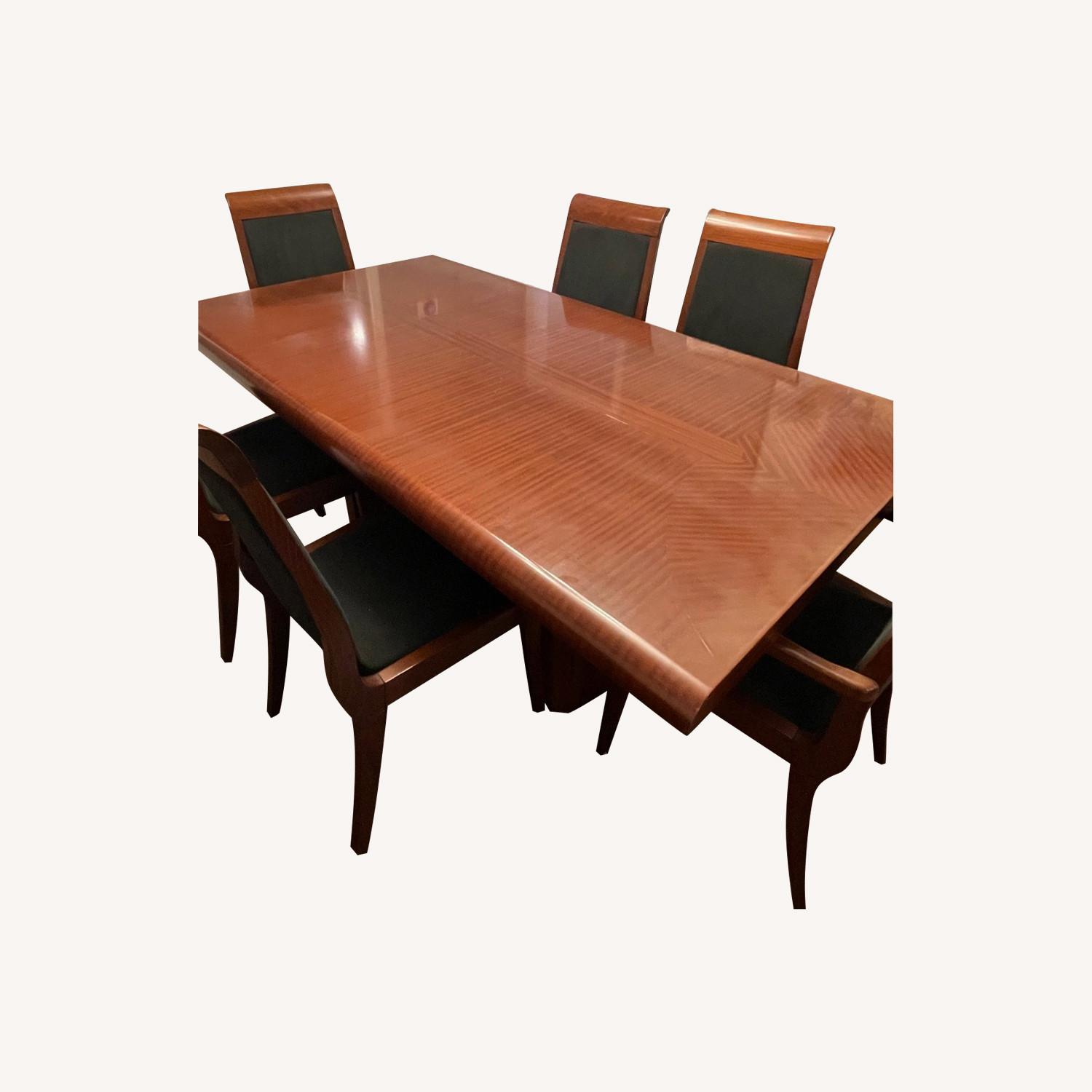 78" Dining Room Table + 6 Chairs + 2 Leaves - AptDeco